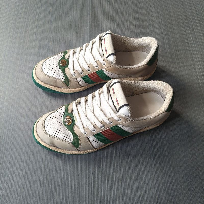 Gucci Gucci Screener Leather Fashion Sneakers for Men 0079 Size US 8 / EU 41 - 1 Thumbnail