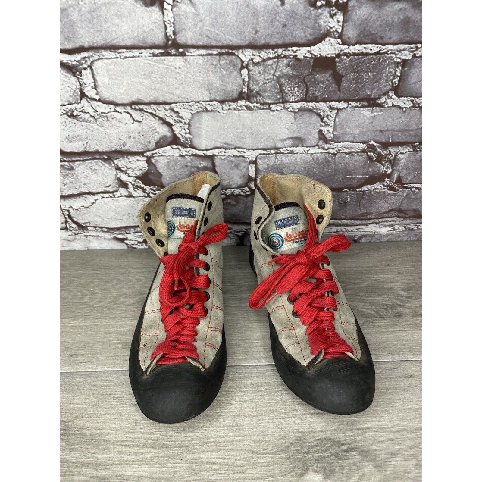 Other Boreal VTG Gray Fire High Tops Taupe Red Lace Climbing Shoes Size US 6 / IT 36 - 15 Thumbnail