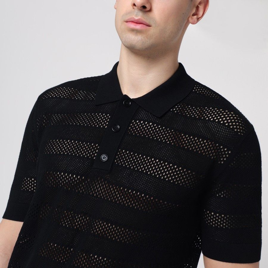 Dries Van Noten o1d2blof0225 Polo Shirt in Black Size US M / EU 48-50 / 2 - 4 Thumbnail