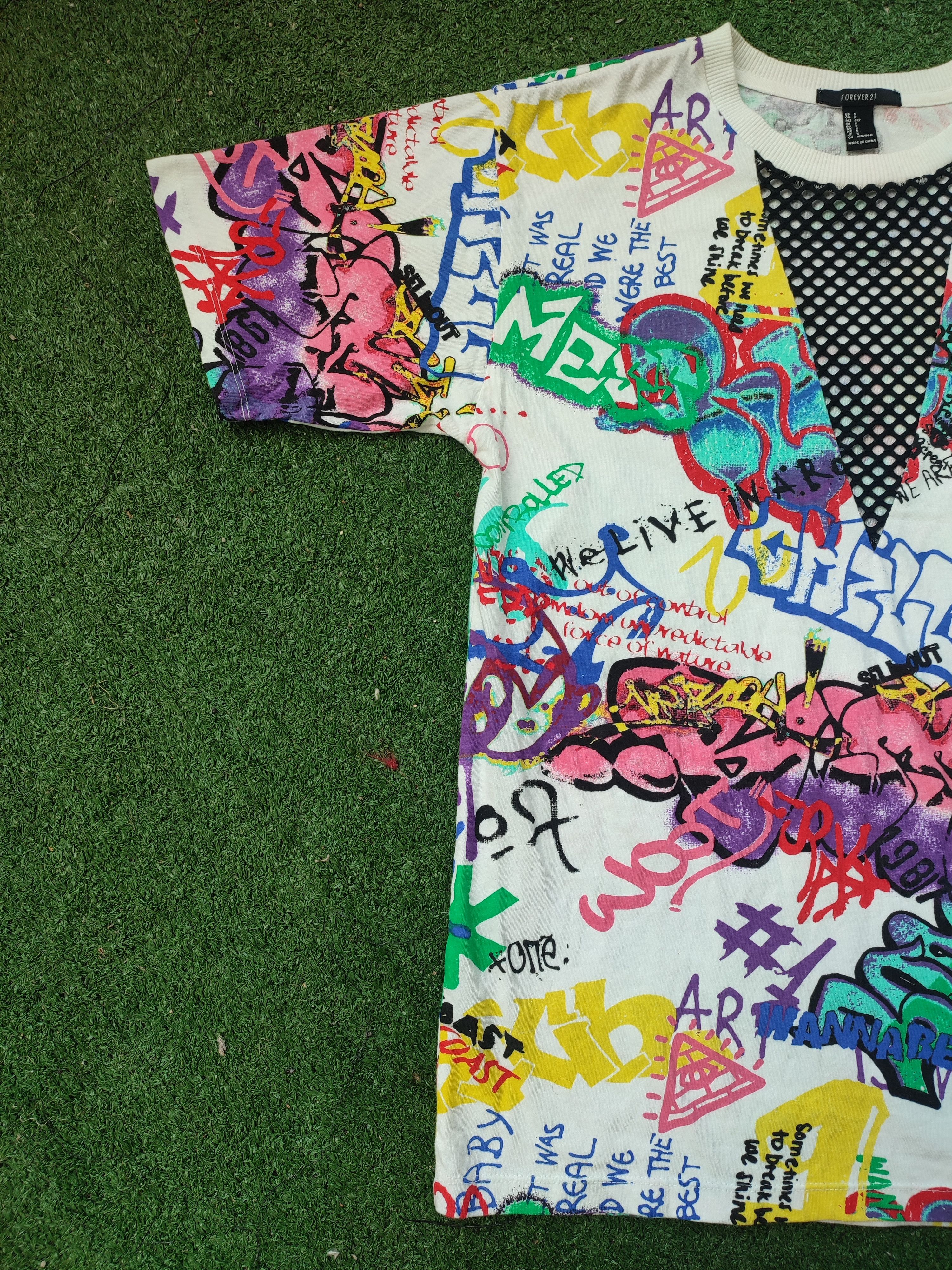 Forever 21 Crazy Rare Art Design by Forever 21 Tees Size US L / EU 52-54 / 3 - 5 Thumbnail