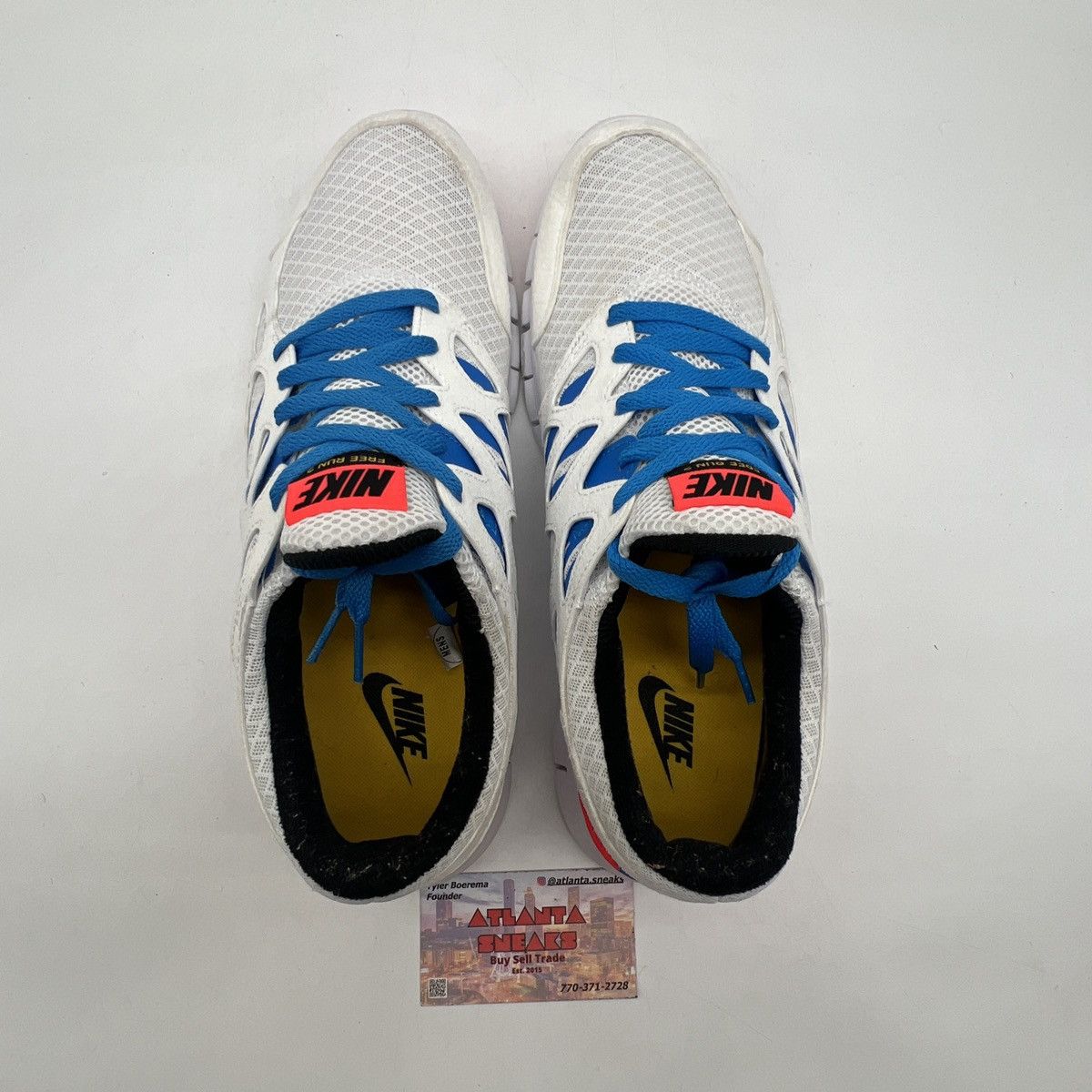 Nike Free run 2 white photo blue Size US 12 / EU 45 - 6 Thumbnail