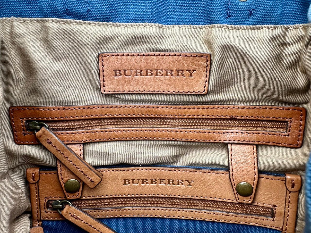 Burberry Authentic Burberry Rucksack Nyalon Blue Backpack Size ONE SIZE - 12 Thumbnail