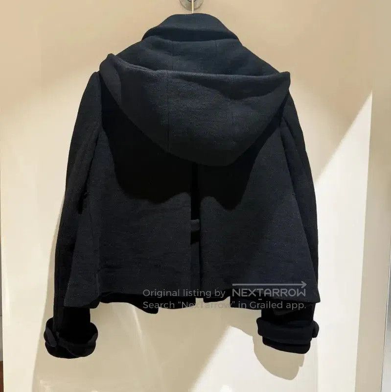 Miu Miu Miu Miu Black Wool Short Coat for Women . Size M / US 6-8 / IT 42-44 - 2 Thumbnail