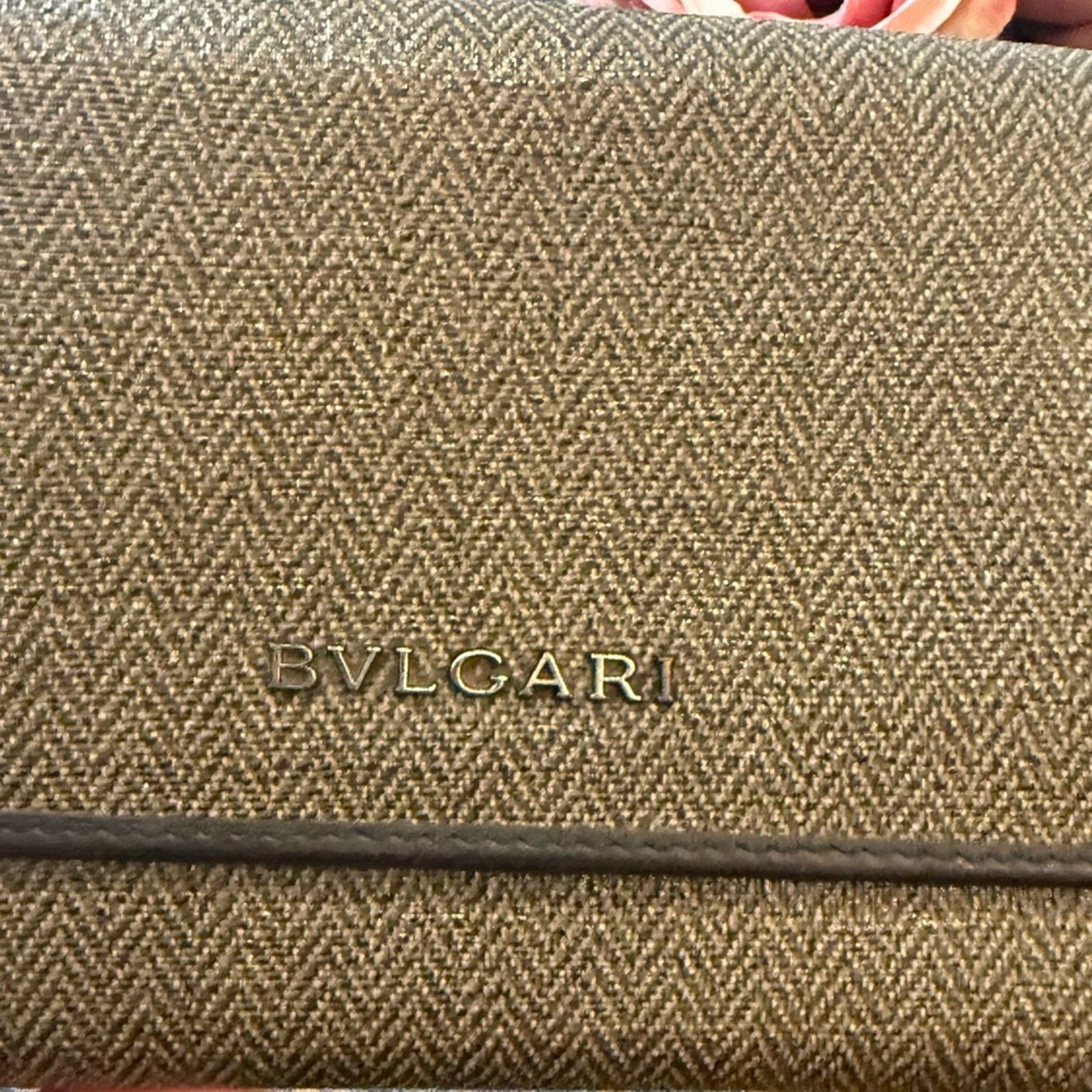Bvlgari Bvlgari Tweed & Dark Brown Leather Wallet 14939661 Size ONE SIZE - 2 Thumbnail