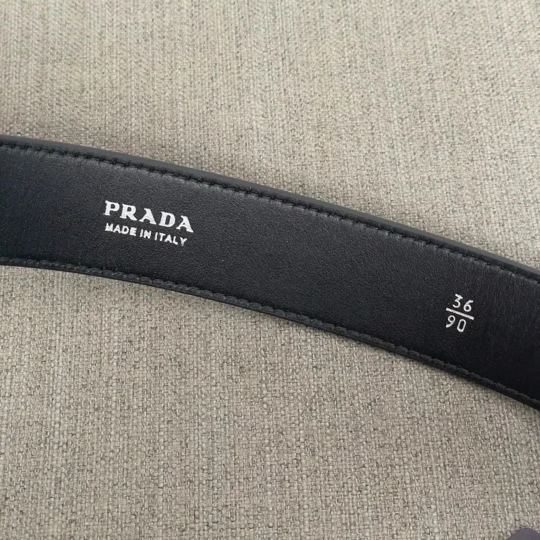 Prada Prada Classic Cross-Grain Leather Belt. Size ONE SIZE - 5 Thumbnail