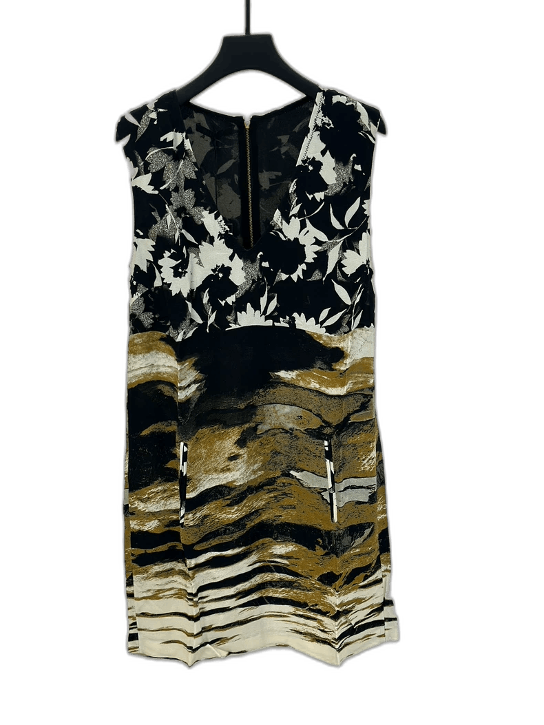 Emporio Armani Italian Pinko V-Neck Ink Wash Dress Size M / US 6-8 / IT 42-44 - 1 Thumbnail