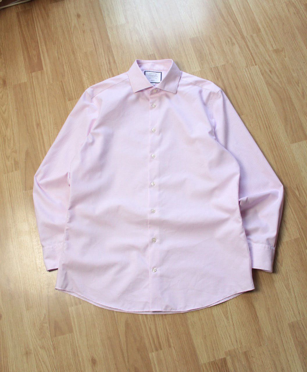 Charles Tyrwhitt 🔥 Charles Tyrwhitt Check Pink Button Up Long Sleeve Shirt Size US XL / EU 56 / 4 - 2 Thumbnail