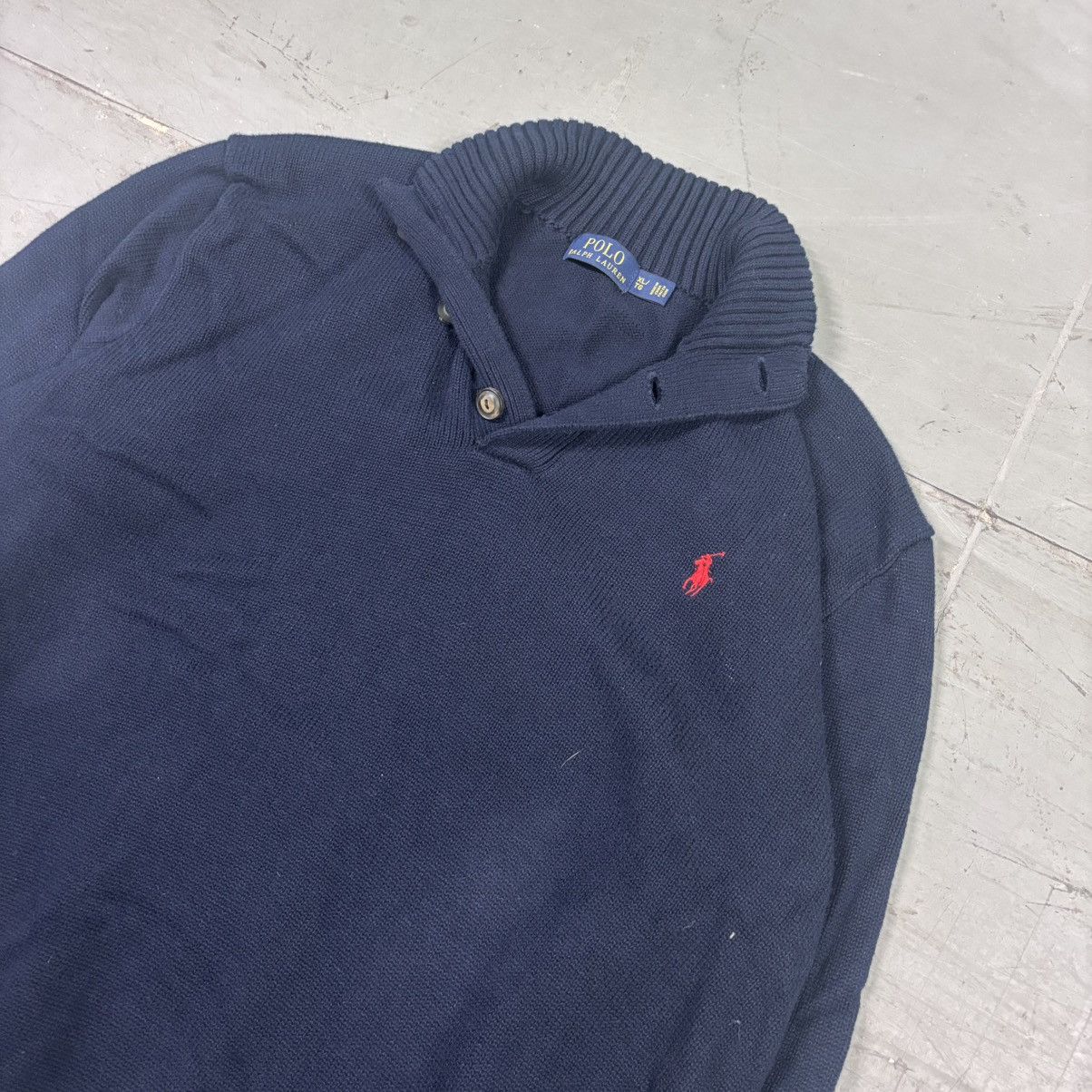Polo Ralph Lauren × Ralph Lauren Vintage y2k baggy crop fit Polo Ralph Lauren Knit Sweater Size US XL / EU 56 / 4 - 2 Thumbnail