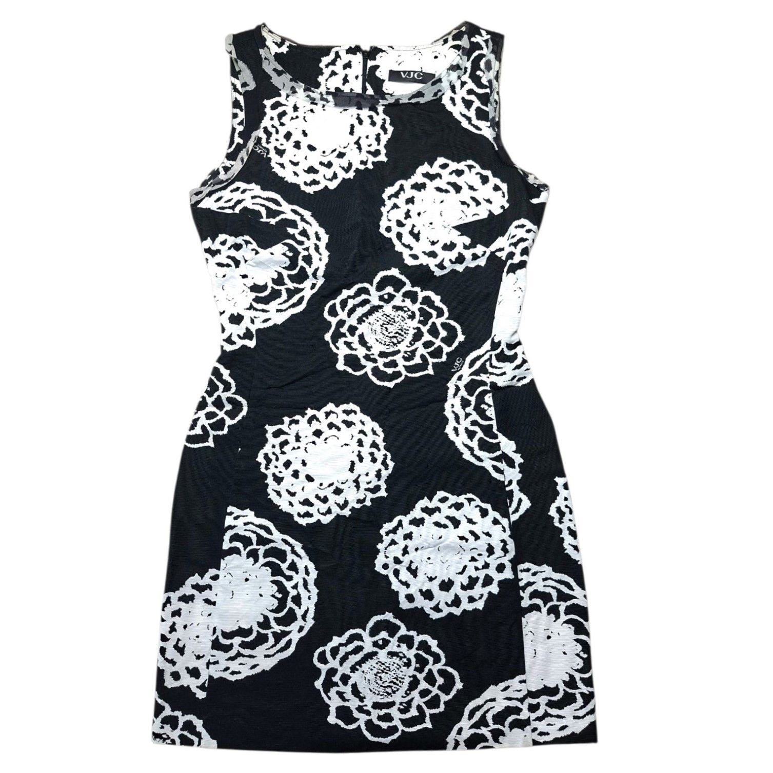Versace Jeans Couture Vintage VJC Versace Floral Mini Dress Black White Size S / US 4 / IT 40 - 1 Thumbnail