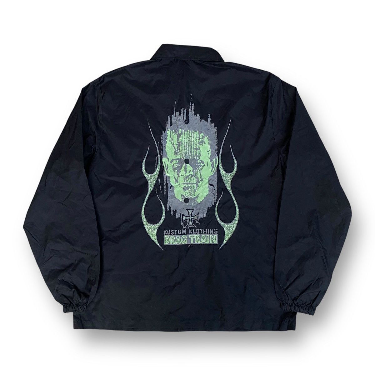 Japanese Brand × Vintage Vintage 90s Drag Train Bone Bad Light Coach Jacket. #E1 Size US L / EU 52-54 / 3 - 1 Thumbnail