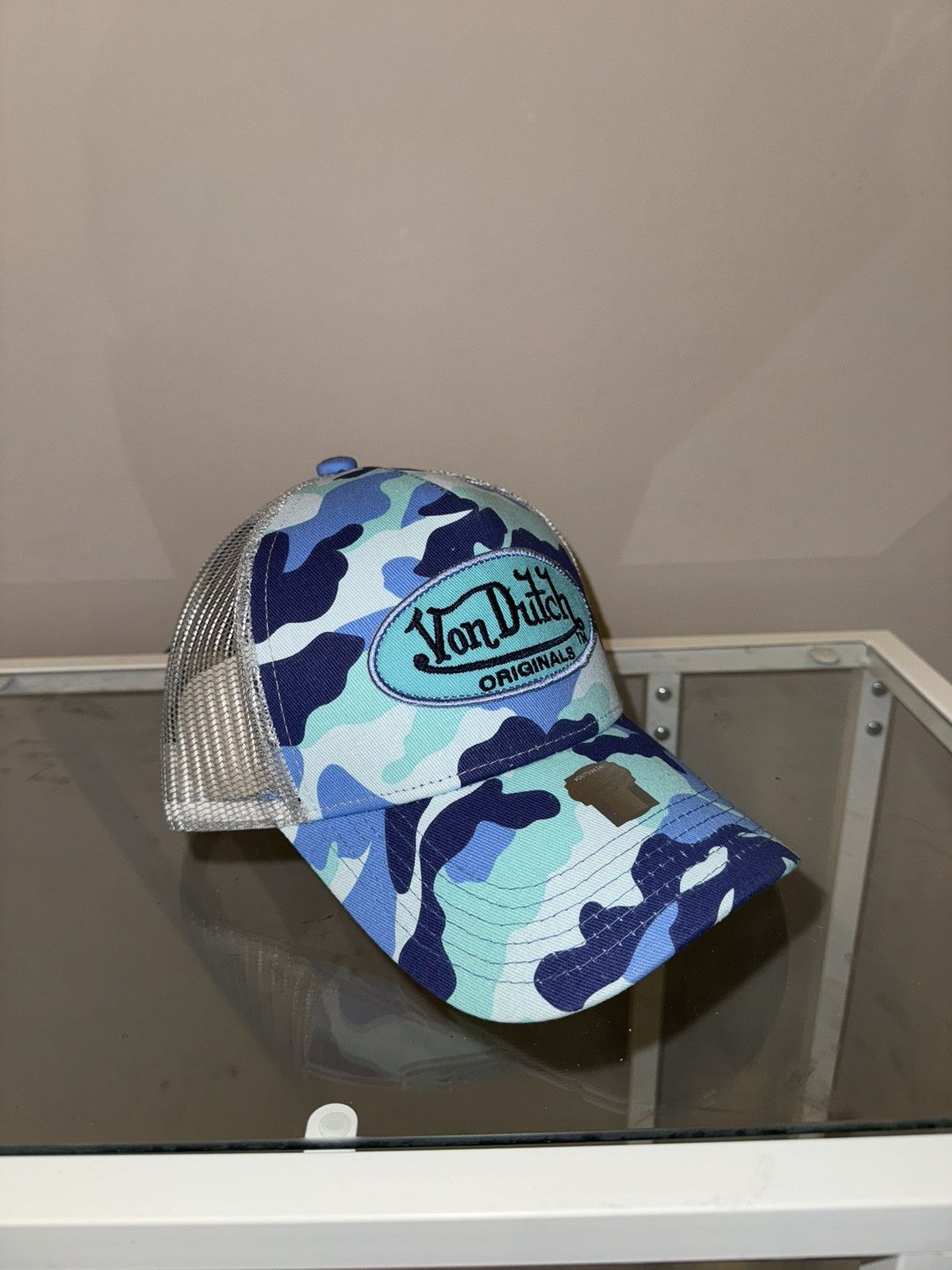 Vintage Von Dutch blue camo y2k logo new cap vintage Size ONE SIZE - 3 Thumbnail