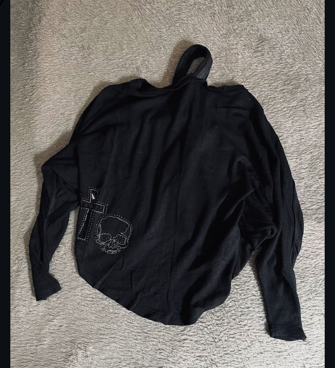 Japanese Brand 2000s Archival Japanese Skull Studded Poem Ls Shirt y2k Lgb Size US M / EU 48-50 / 2 - 5 Thumbnail