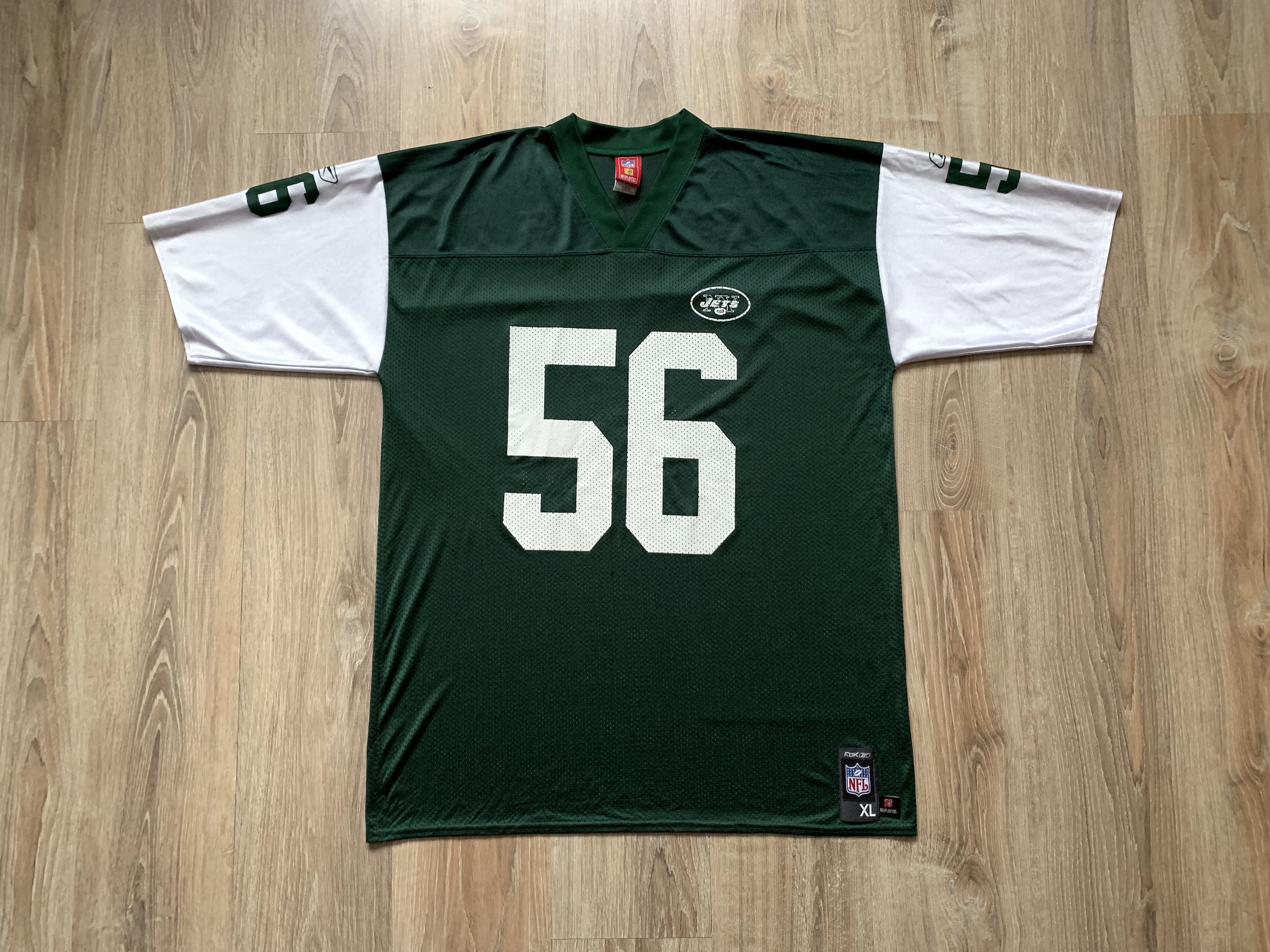 NFL × Reebok × Vintage NFLplayers New York Jets Vernon Gholston #56 Jersey 2008 Size US XL / EU 56 / 4 - 1 Thumbnail