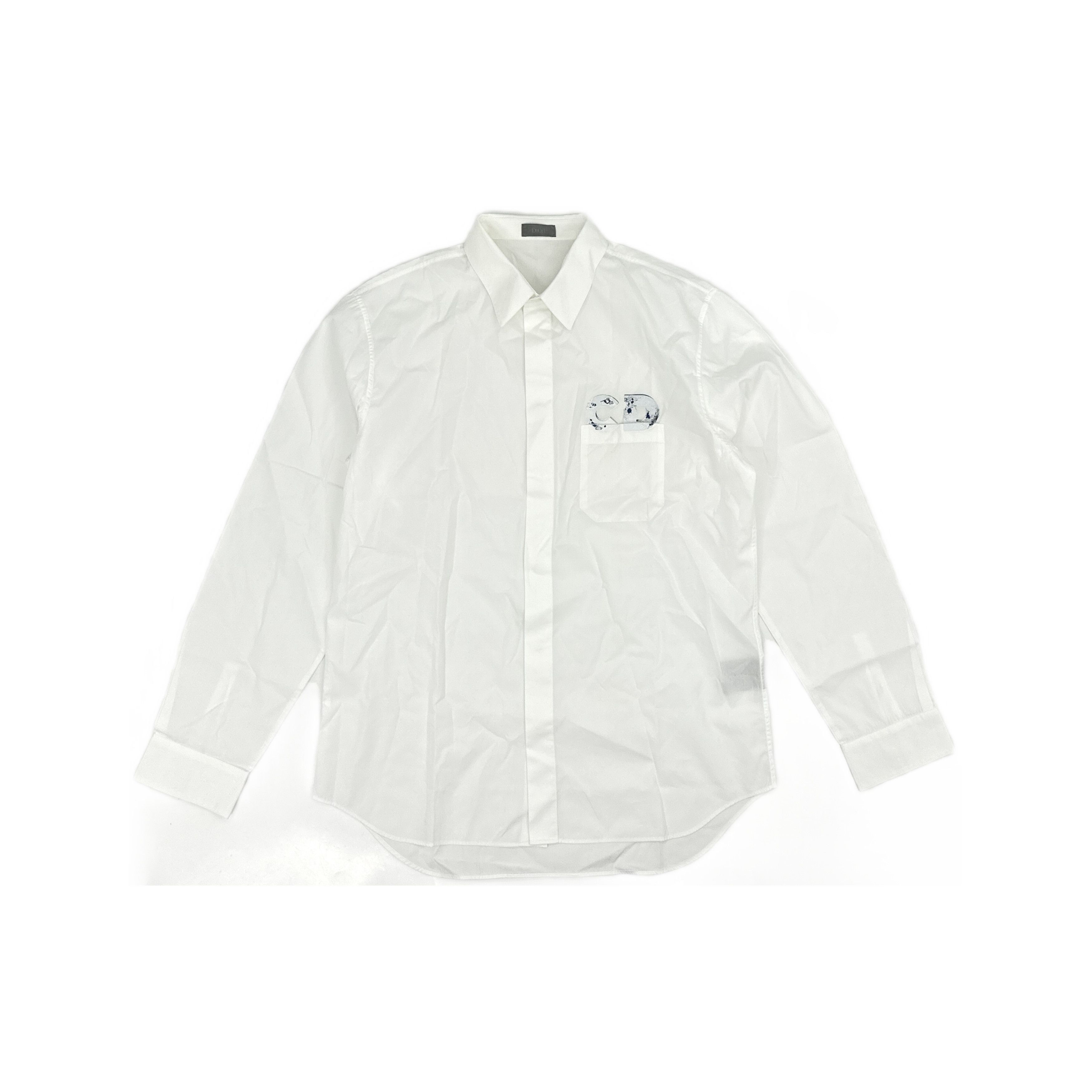 Dior Dior Crystal CD Logo Button Up Shirt US L Size US XS / EU 42 / 0 - 1 Thumbnail