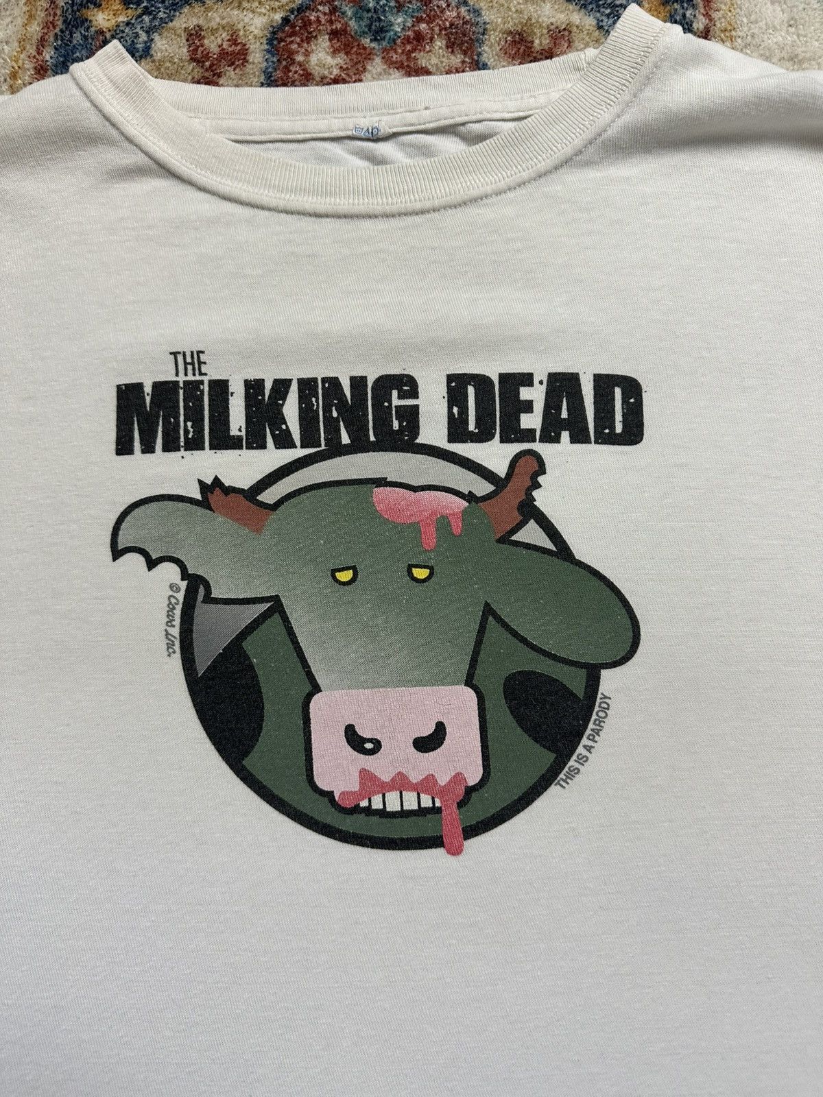 Vintage Vintage The Milking Dead The Walking Dead Parody T-shirt Size US XL / EU 56 / 4 - 4 Thumbnail