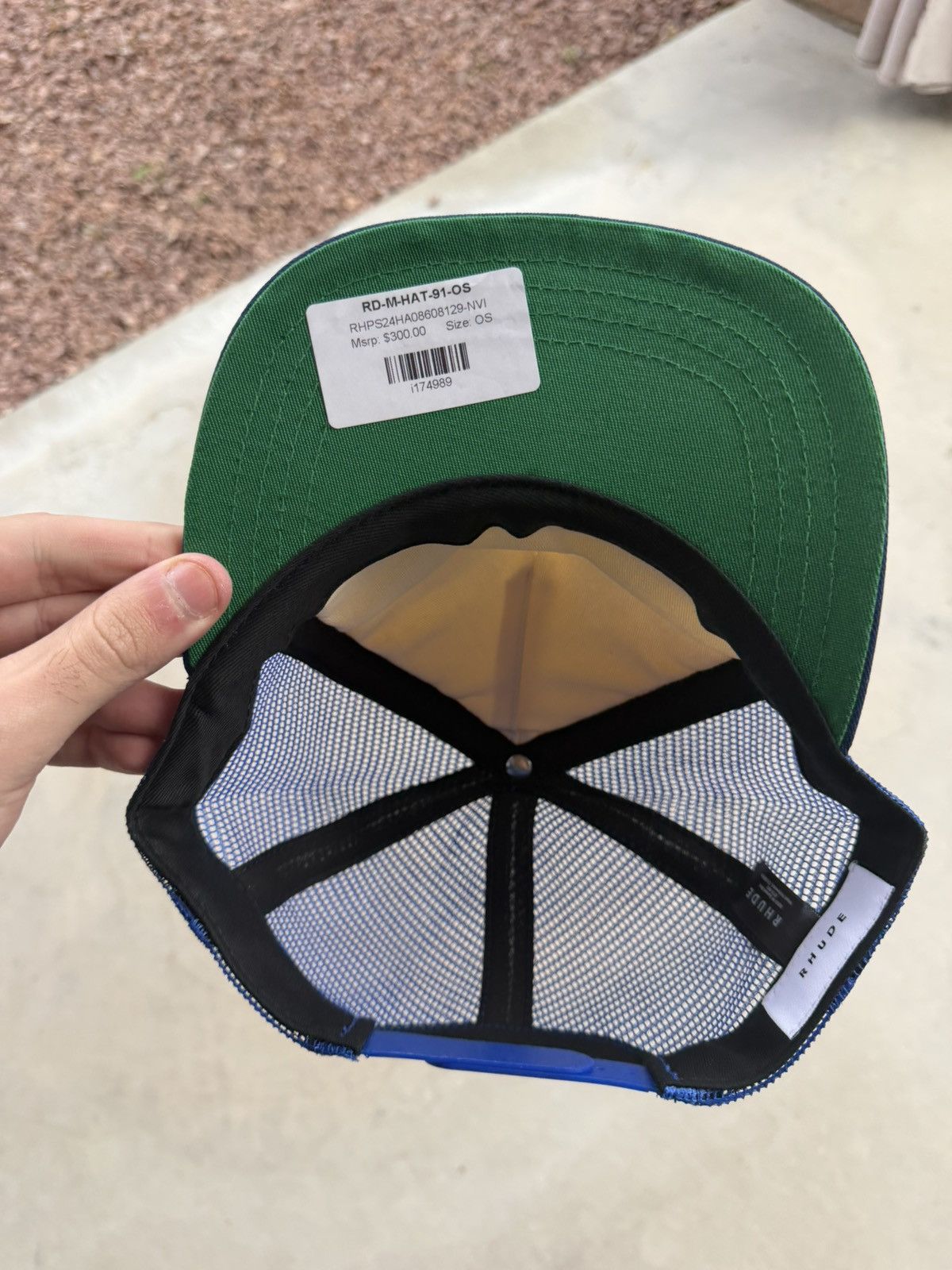 Rhude Automotive Racing Trucker Hat Blue / White – Brand New