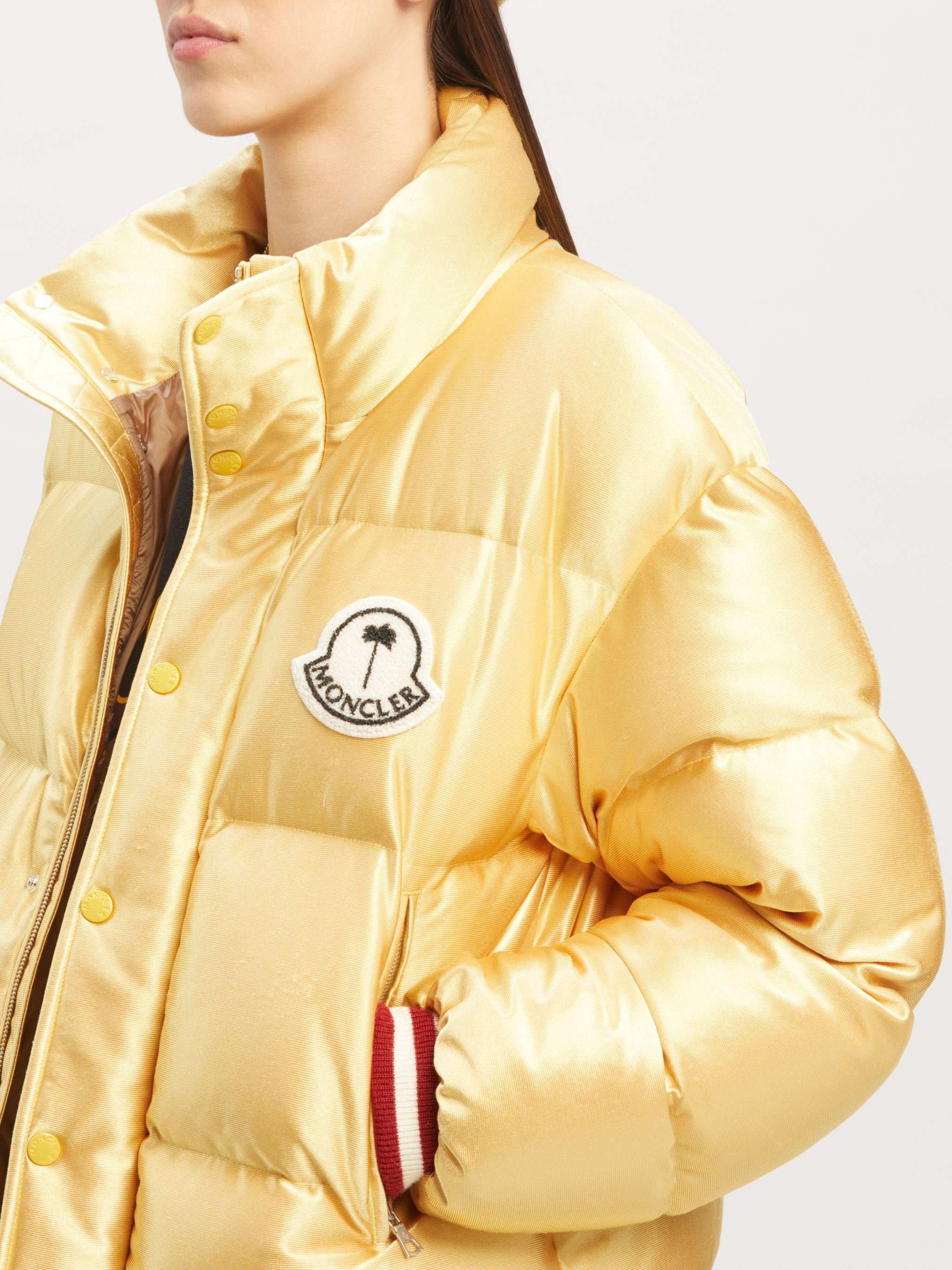 Moncler × Palm Angels o1gr1nt0925 Dup / Keon Jacket in Gold Size XS / US 0-2 / IT 36-38 - 4 Thumbnail