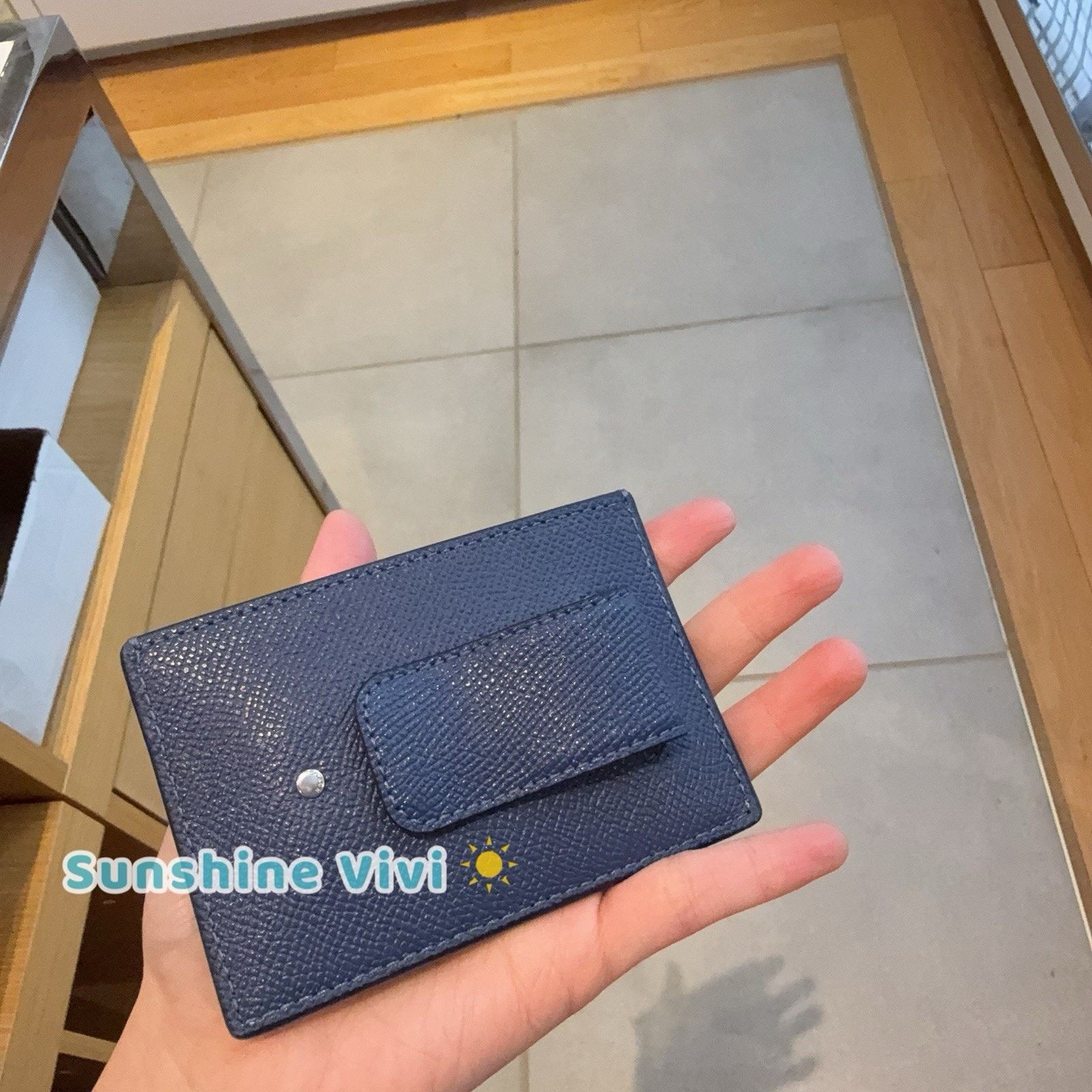 Coach NWT Coach Card Case Money Clip leather cdc79 SV/True blue Size ONE SIZE - 2 Thumbnail