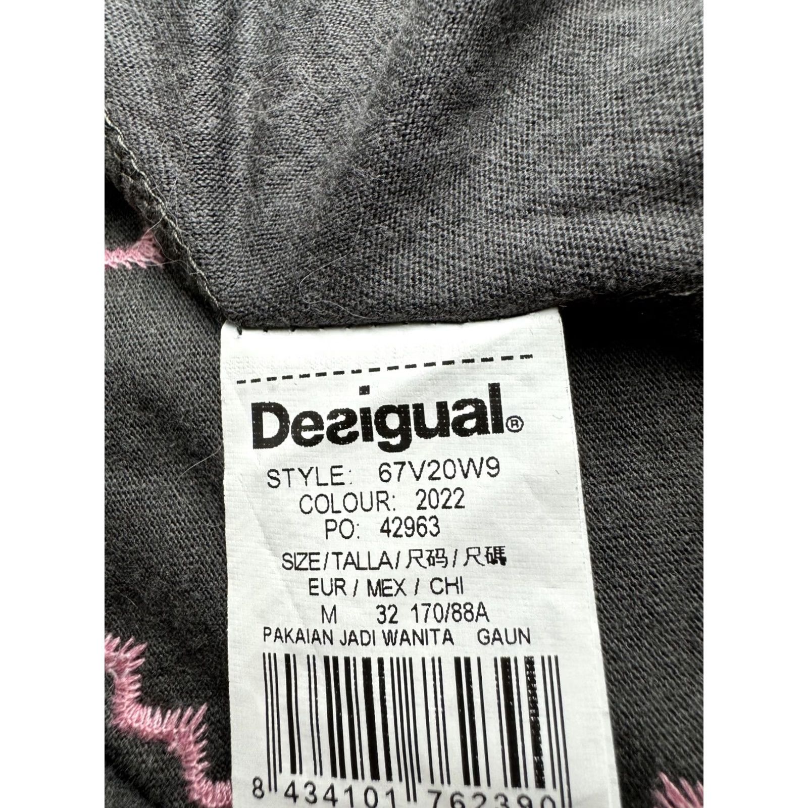 Desigual Desigual dress Womens A-Line Dress M Grey Knee Length 67V20W9 Size M / US 6-8 / IT 42-44 - 5 Thumbnail