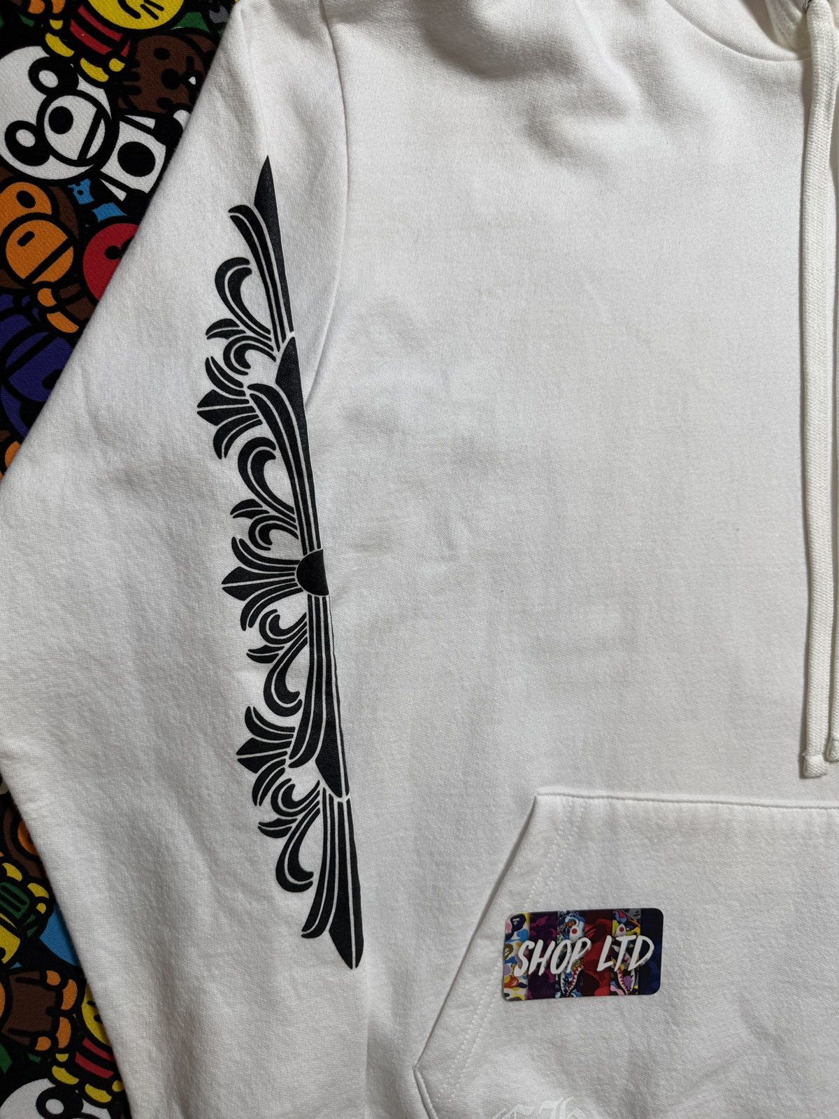 Chrome Hearts Chrome Hearts White Eye Chart Dagger Logo Pullover Hoodie Size US L / EU 52-54 / 3 - 6 Thumbnail