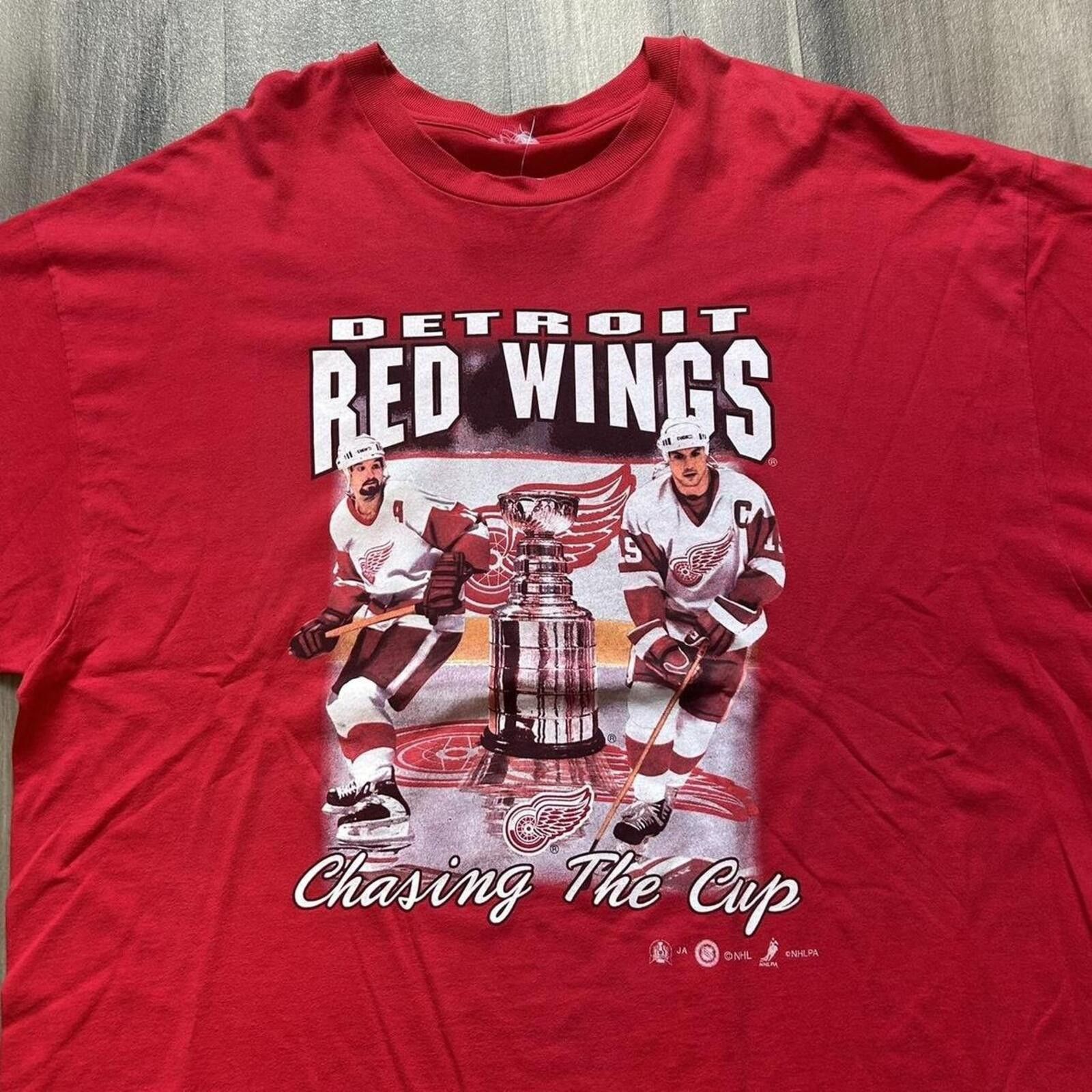 NHL Vintage 90’s Detroit Red Wings Oversized fit t shirt Hockey Size US XXL / EU 58 / 5 - 2 Thumbnail