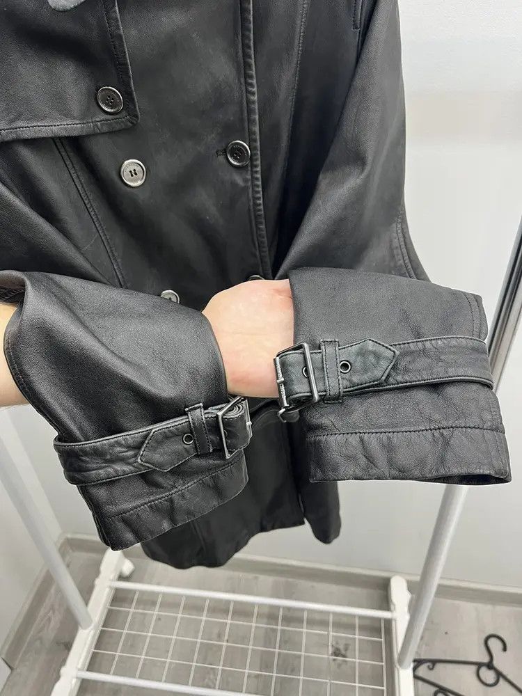 Burberry Burberry Brit Black Leather Coat 3500$rrp Size M / US 6-8 / IT 42-44 - 4 Thumbnail