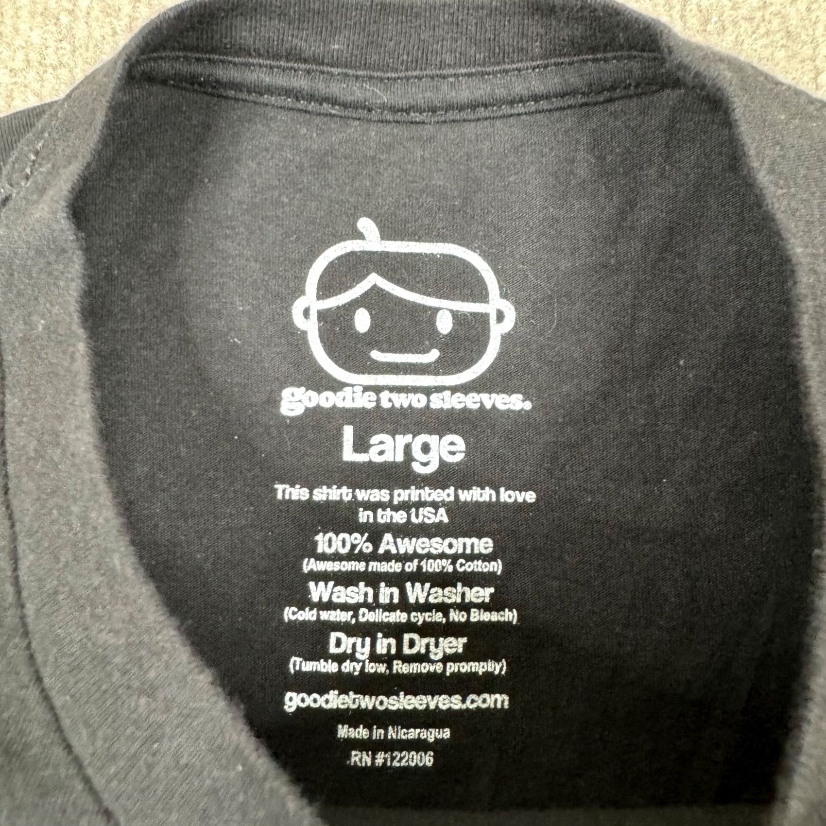 Logo 7 Goodie Two Sleeves T-Shirt Mens L Black Short Sleeve Unicorn Logo Size US L / EU 52-54 / 3 - 3 Thumbnail