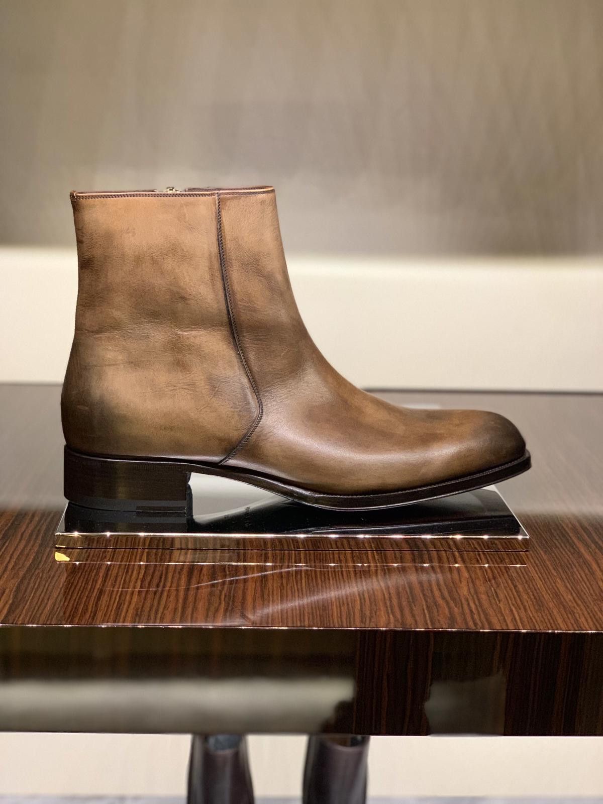 Tom Ford Burnished Edgar Zip Boots Grailed