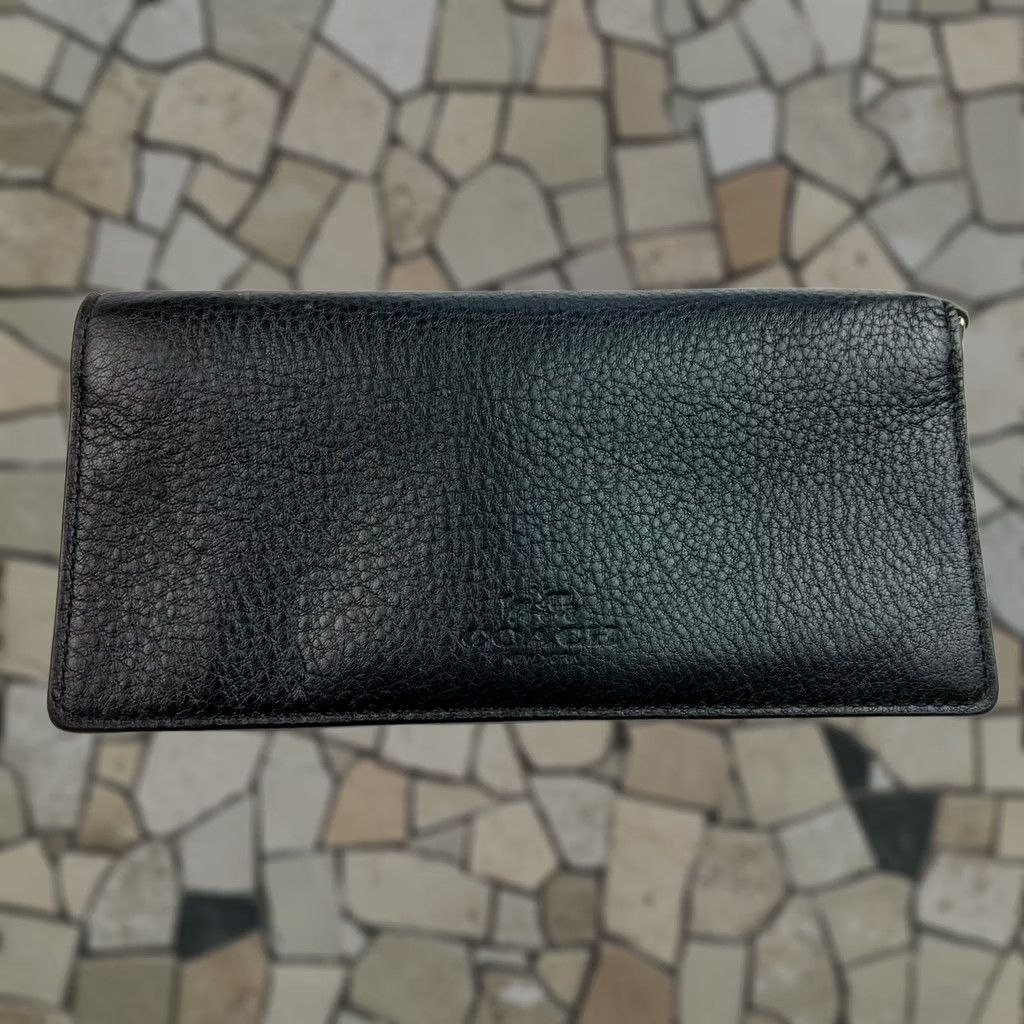 Coach Coach Pebbled Leather Bi-Fold Wallet Black Womens Wallet Wristlet" Size ONE SIZE - 1 Thumbnail
