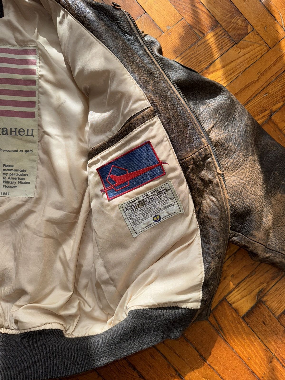 Avirex aviator jacket model G-1 Red Eagles 4477th TES XL