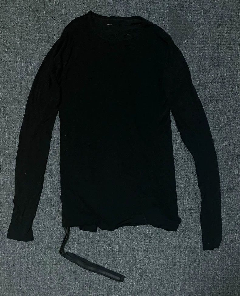 Rick Owens Unravel Project Distressed Long Sleeve T-Shirt-yf Size US M / EU 48-50 / 2 - 1 Thumbnail