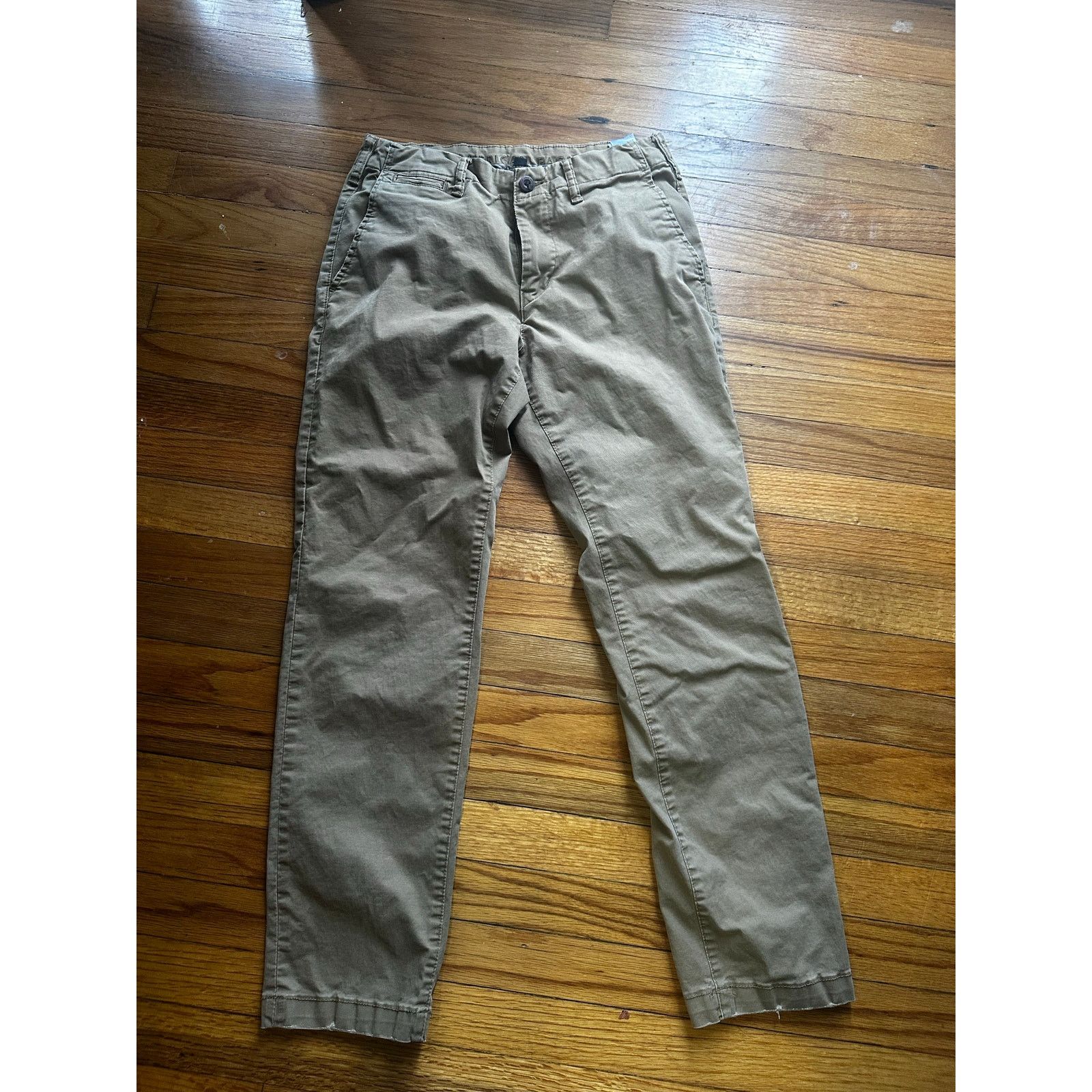 American Eagle Outfitters American Eagle Original Straight Brown Pants 29x32 Size US 29 - 1 Thumbnail