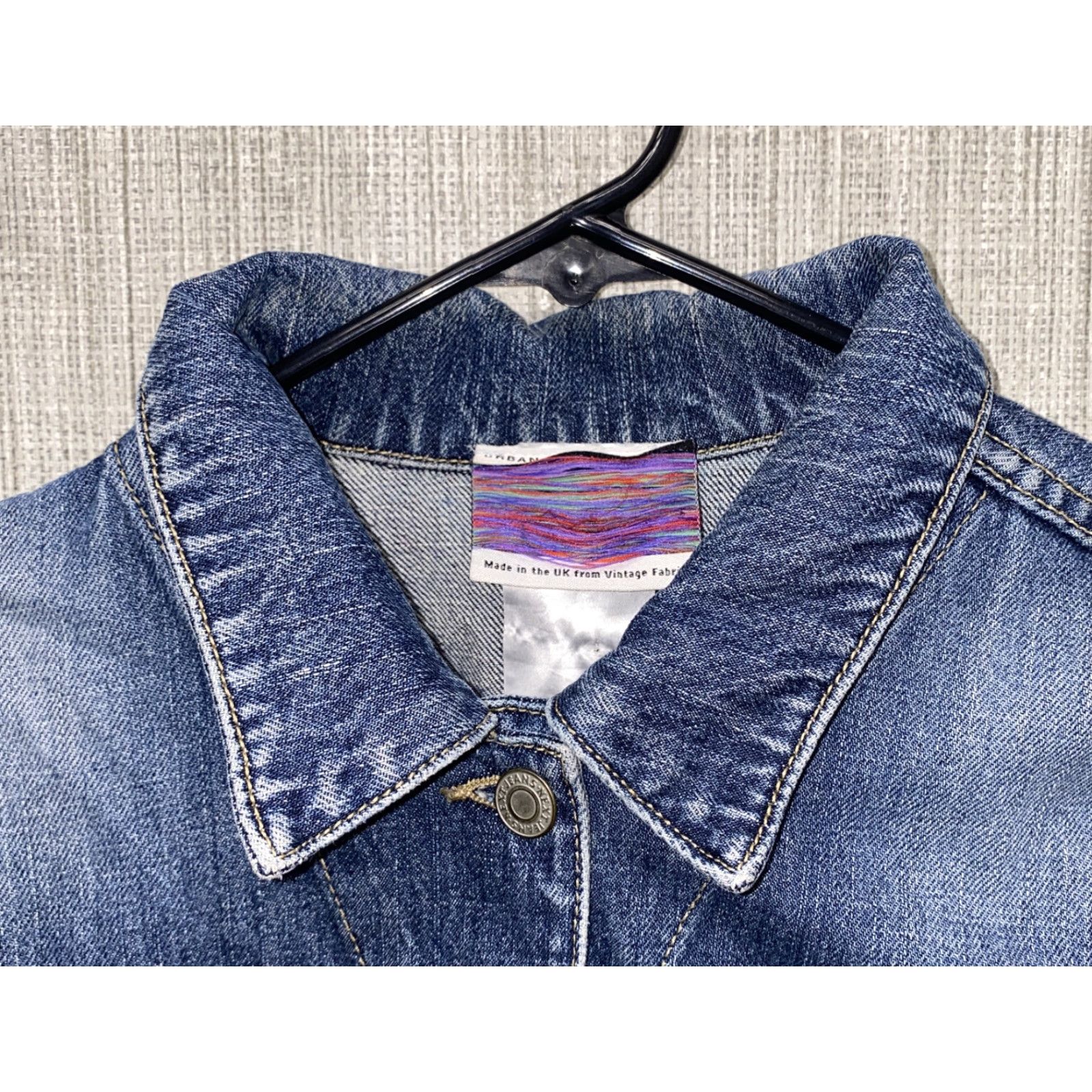 Vintage Urban Renewal Denim Jacket Women Blue Button Front Size S Cotton Regular Jacket, Women, Denim, Button Front, Casual Size 28" / US 6 / IT 42 - 3 Thumbnail