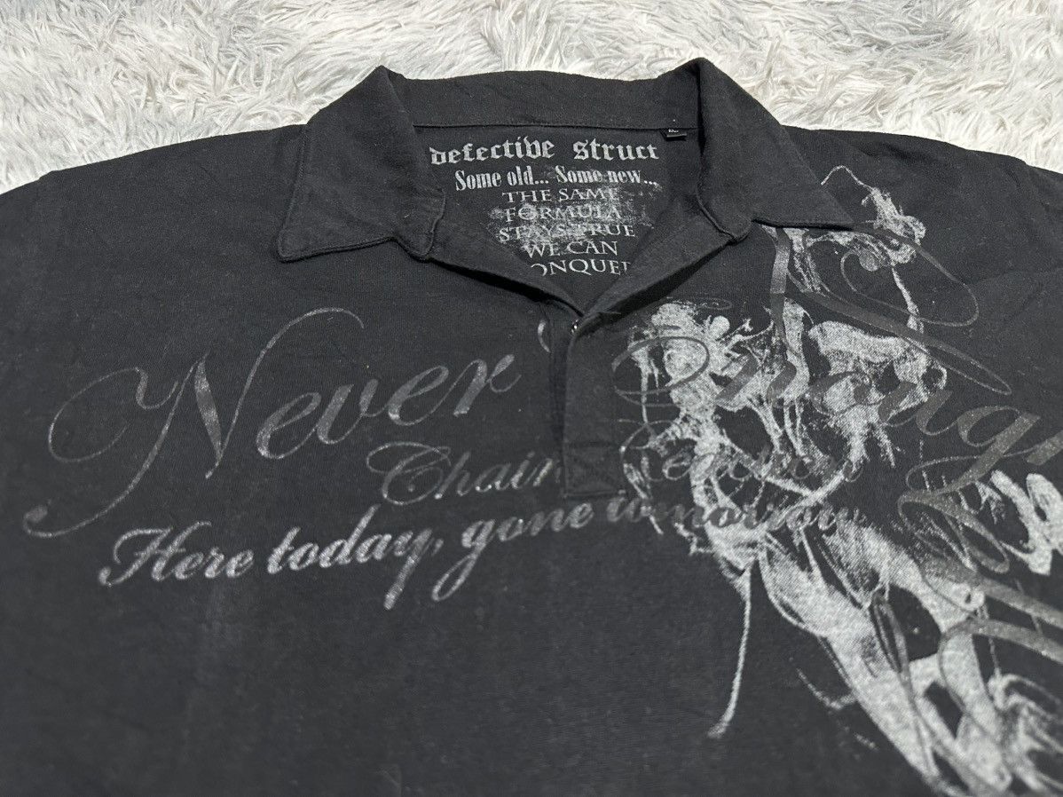 If Six Was Nine 🔥Sick Y2K Defective Struct Cross Skull Poem Shirt Goth Punk Size US L / EU 52-54 / 3 - 8 Thumbnail