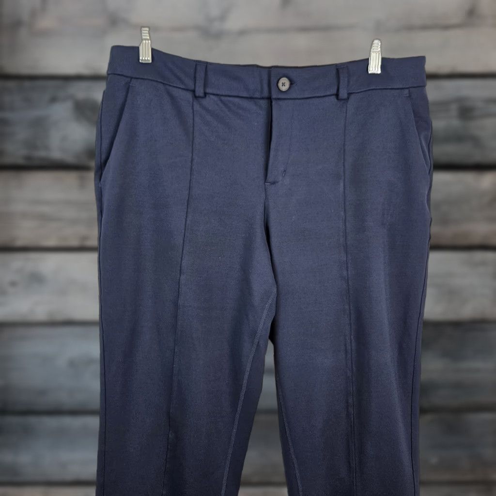 Vintage Duluth Womens Ponte Pro Straight Leg Pants Sz 16 Blue High Rise Regular Inseam 30.5 in Flat Front Polyester Spandex No Stains Size 38" / US 16 / IT 52 - 1 Thumbnail