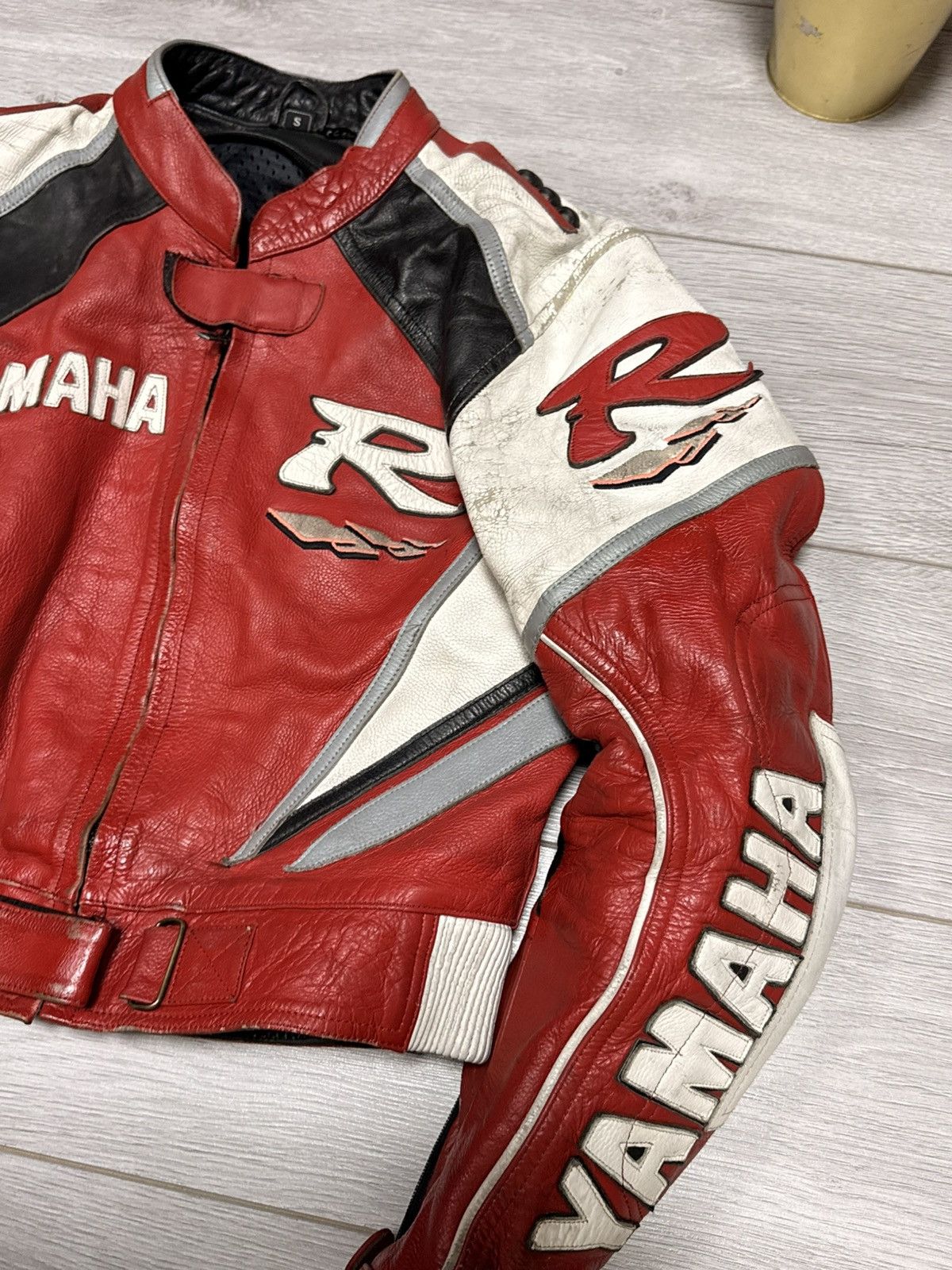 Yamaha Yamaha R cropped leather jacket racing big logo protect Size US S / EU 44-46 / 1 - 12 Thumbnail