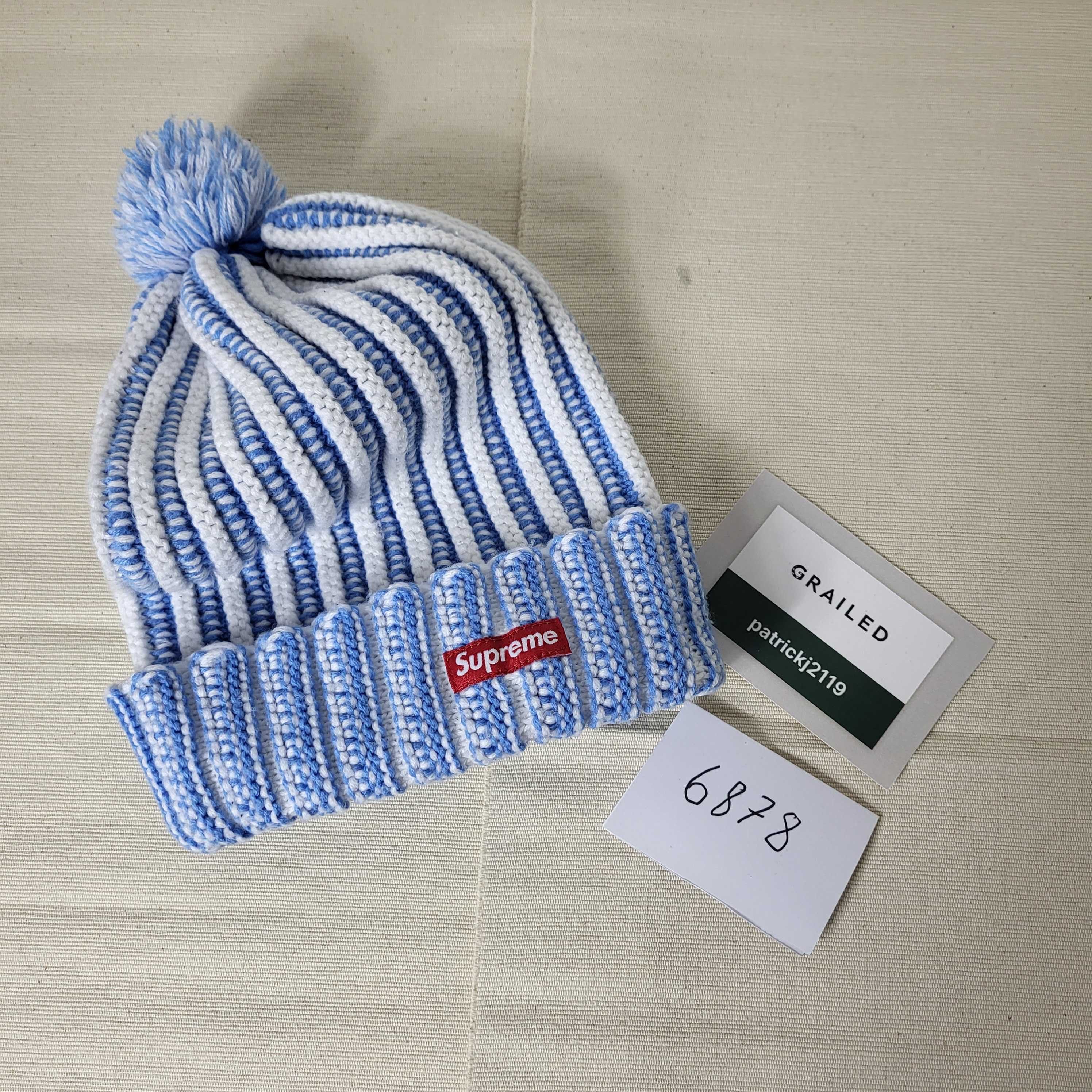 Supreme Supreme Contrast Stripe Beanie white Size ONE SIZE - 3 Thumbnail