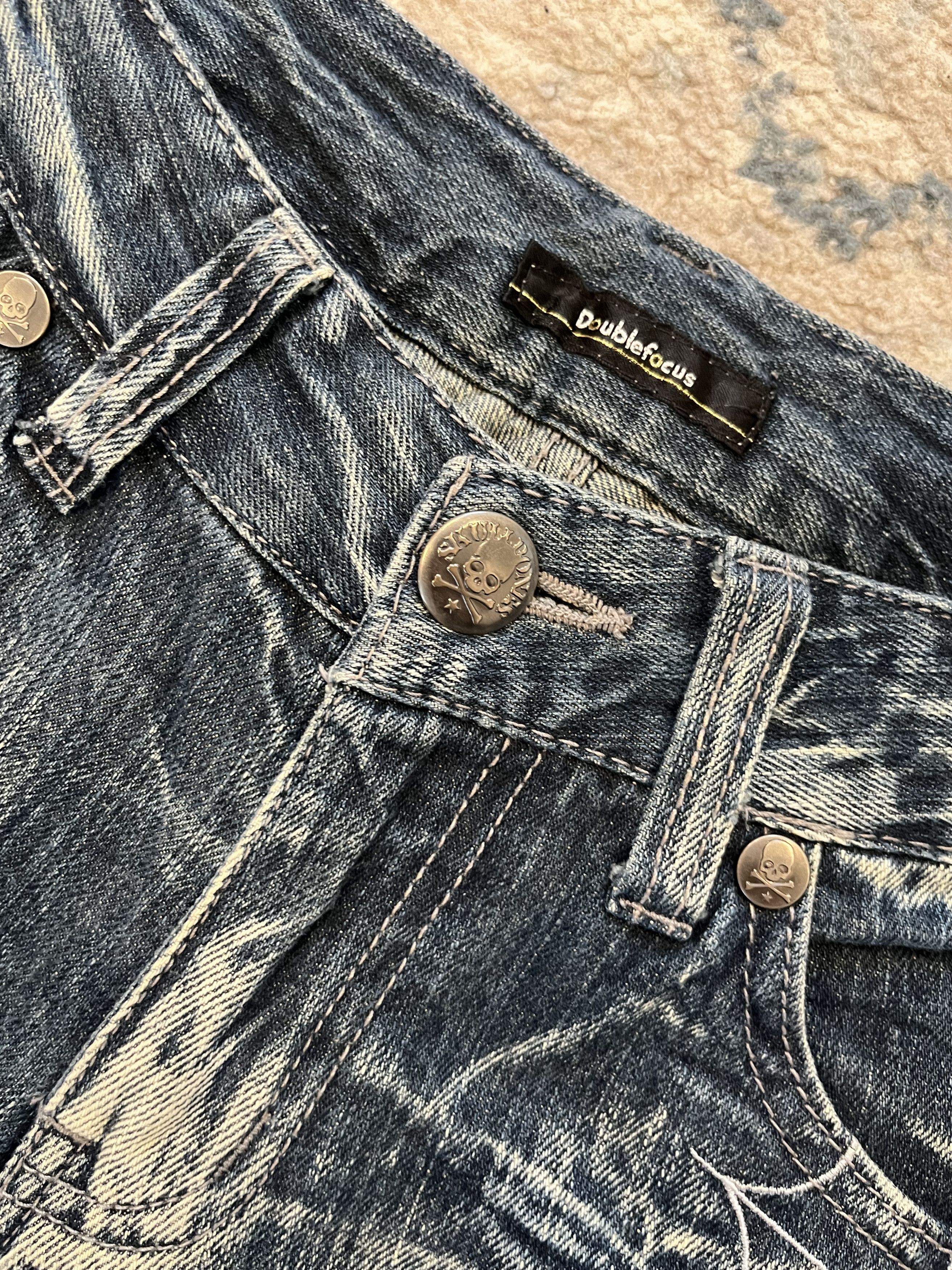 Japanese Brand Rare Spider Web Denim Jean – Streetwear / Y2K /Archive Style Size US 30 / EU 46 - 3 Thumbnail