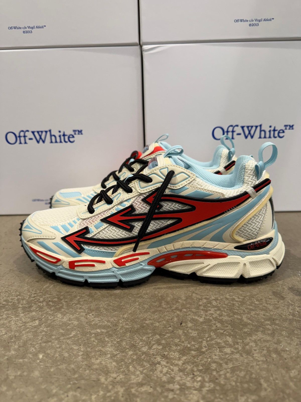 Off-White OFF-WHITE - Be Right Back Mesh Sneakers Powder Blue Cora Size US 11 / EU 44 - 2 Thumbnail