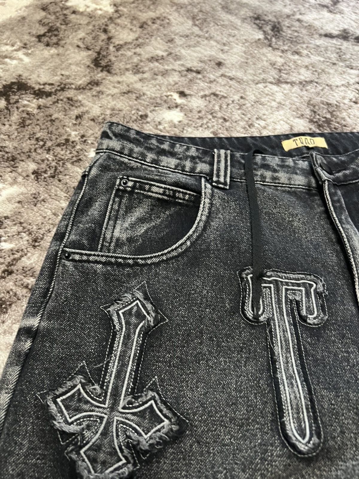 Other TRAP Racer Worldwide Style Washed patch Pants jeans Size US 34 / EU 50 - 8 Thumbnail