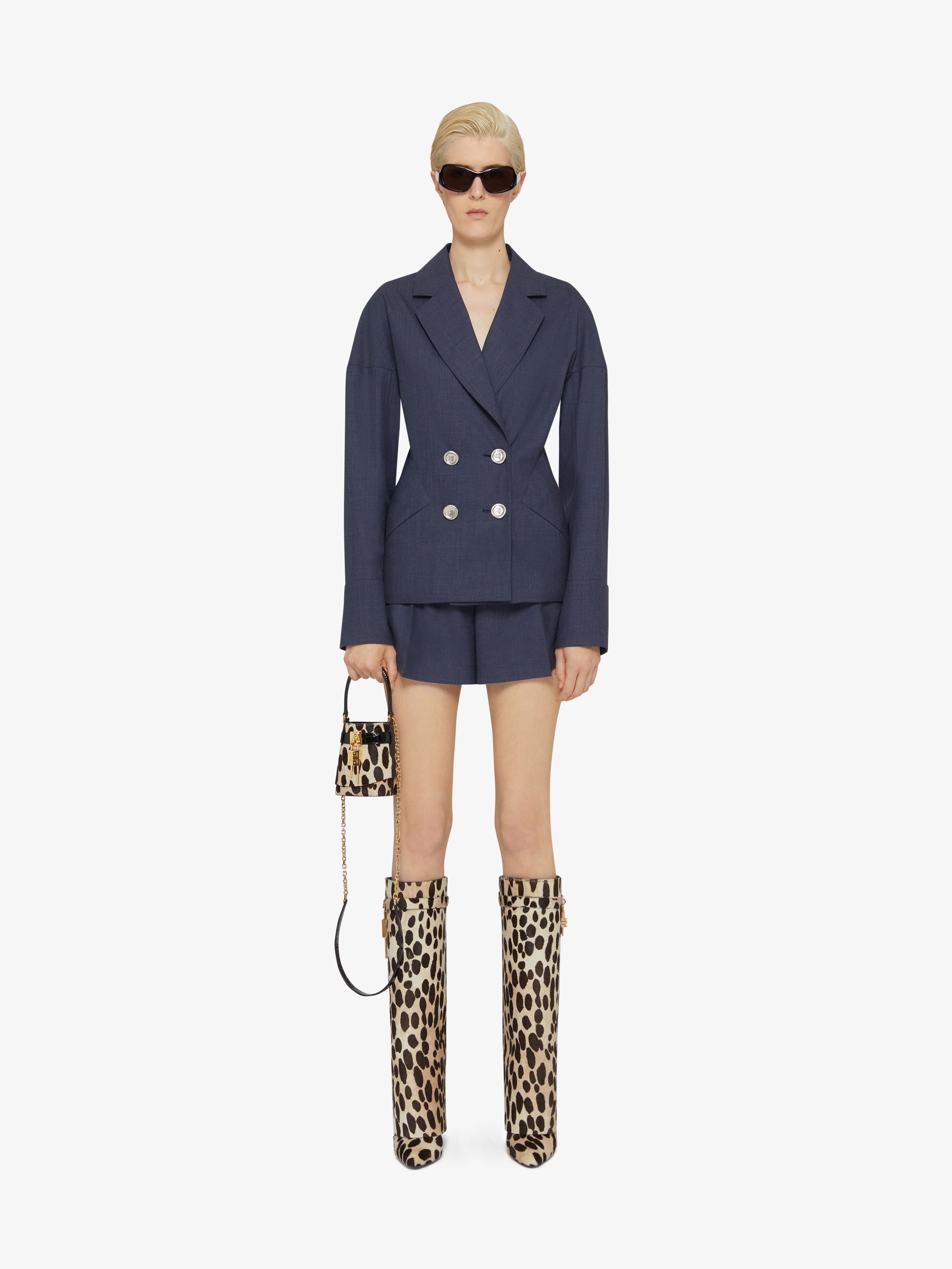 Givenchy o1w1db10326 Cuffed Jacket in Blue Size XXS / US 00 / IT 34 - 4 Thumbnail