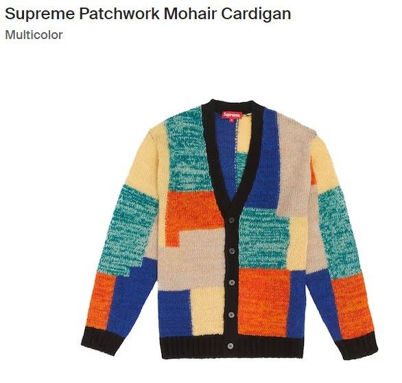 Supreme patchwork mohair outlet cardigan