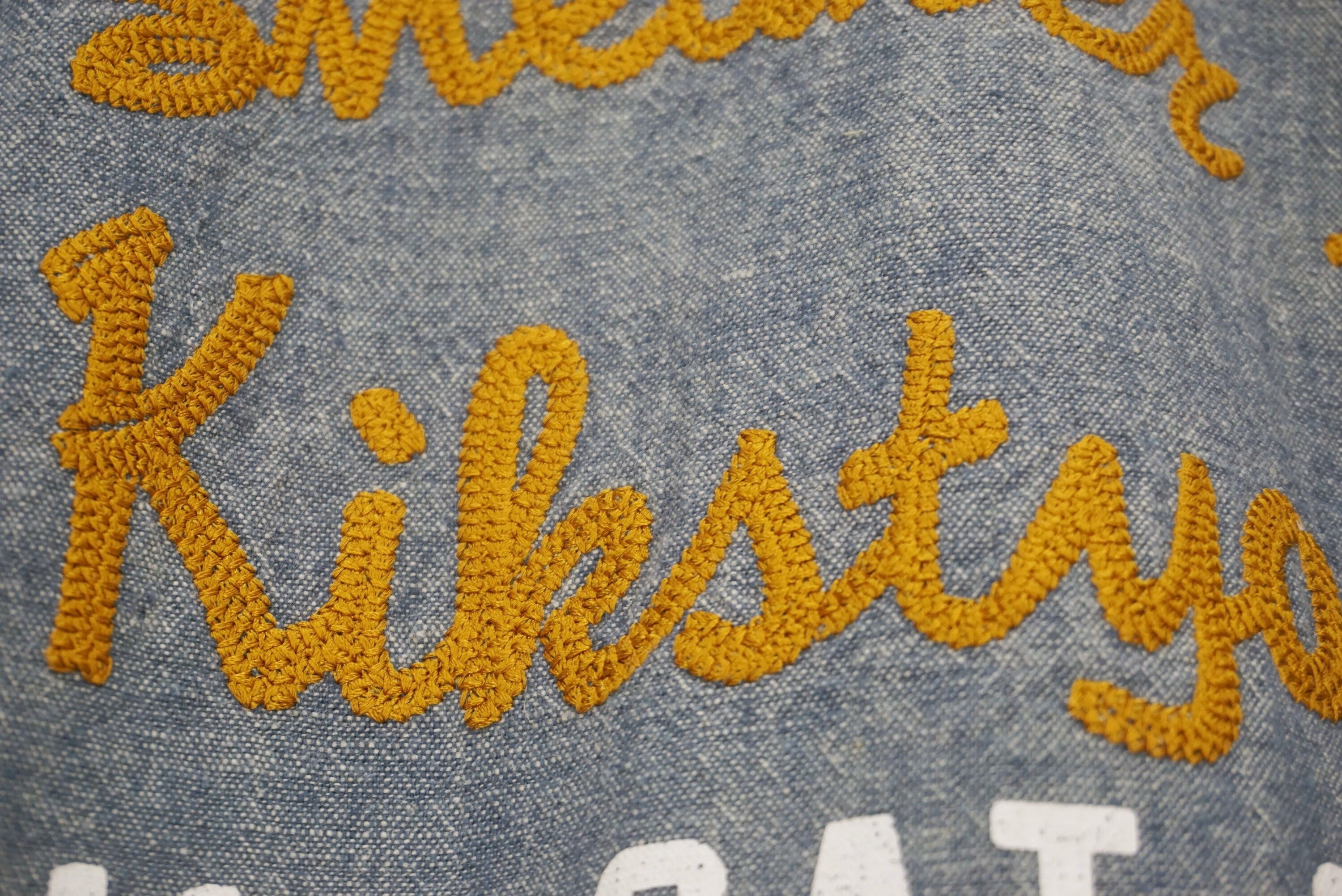 Japanese Brand KiksTyo Western Shirt Scripted Embroidery Flax Blend Shirt Size US L / EU 52-54 / 3 - 9 Thumbnail