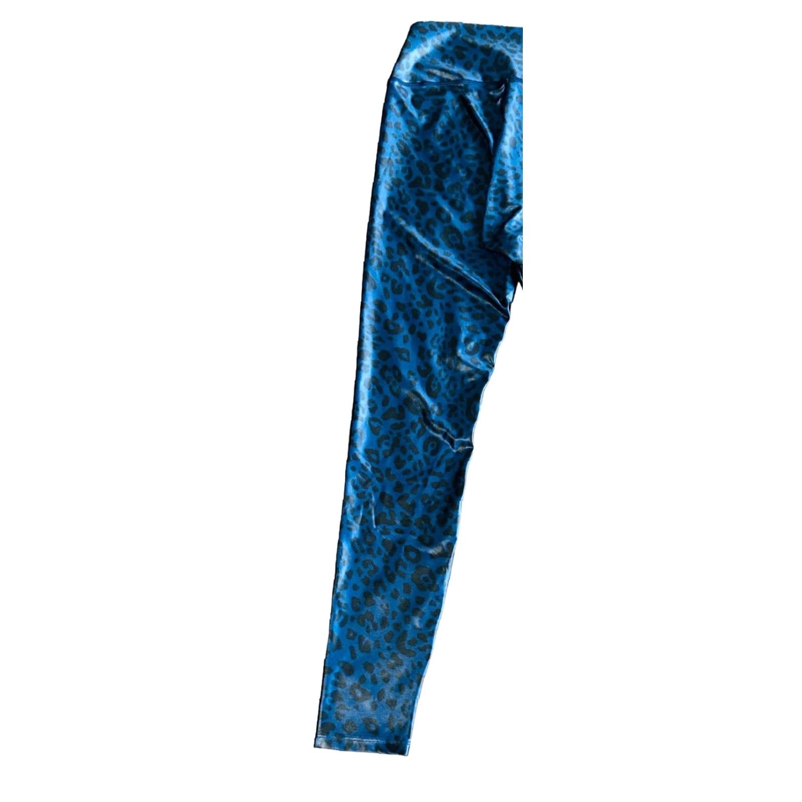 Vintage WITH Women's Blue Cheetah Legging Pants Sz M Animal Print Size 32" / US 10 / IT 46 - 7 Thumbnail