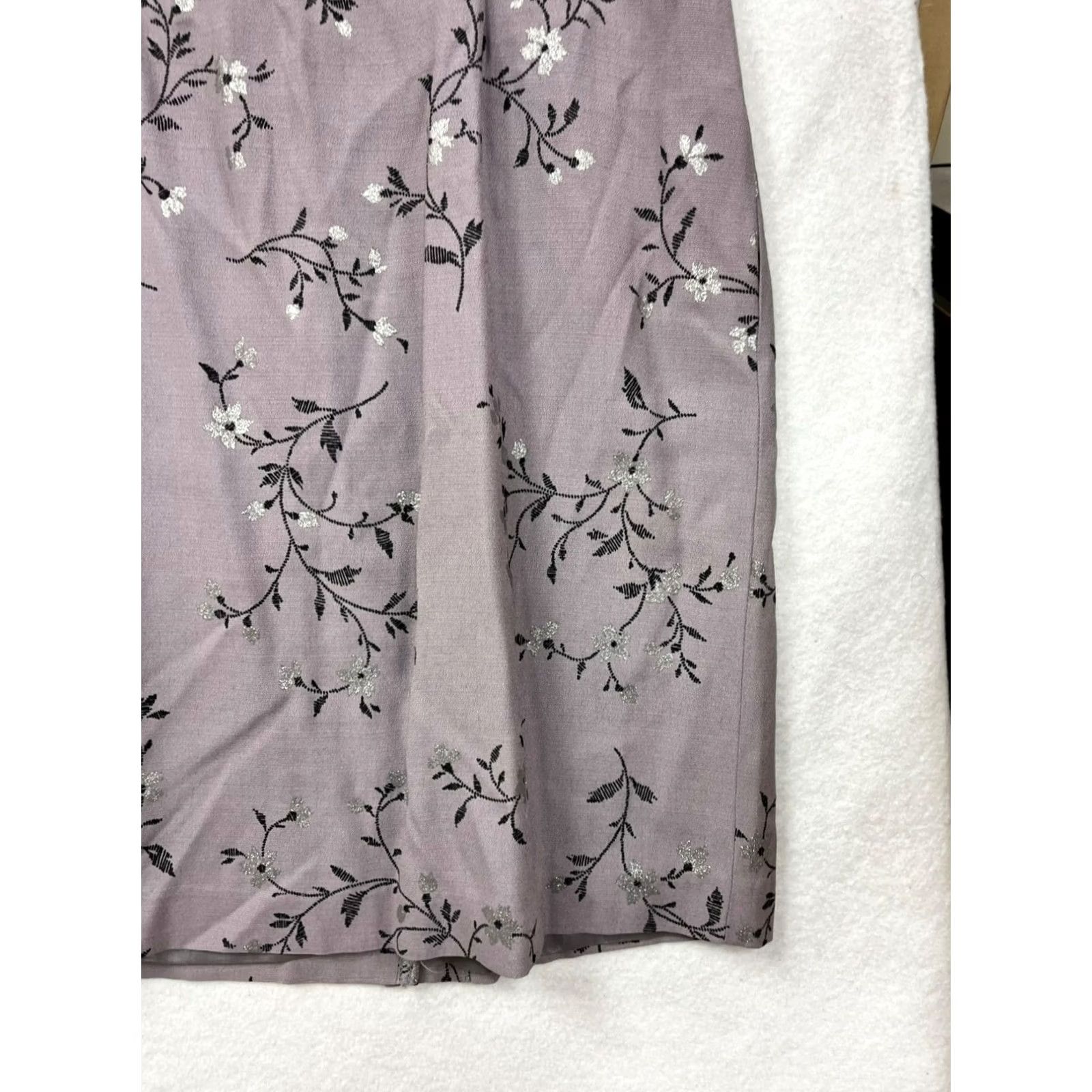 Vintage VINTAGE Bahrain Group Outfit 4Pc Women 12 Lavender Floral Embroidery Dress Pants Top Coat Women’s Mens Size US 12 / IT 42 - 6 Thumbnail