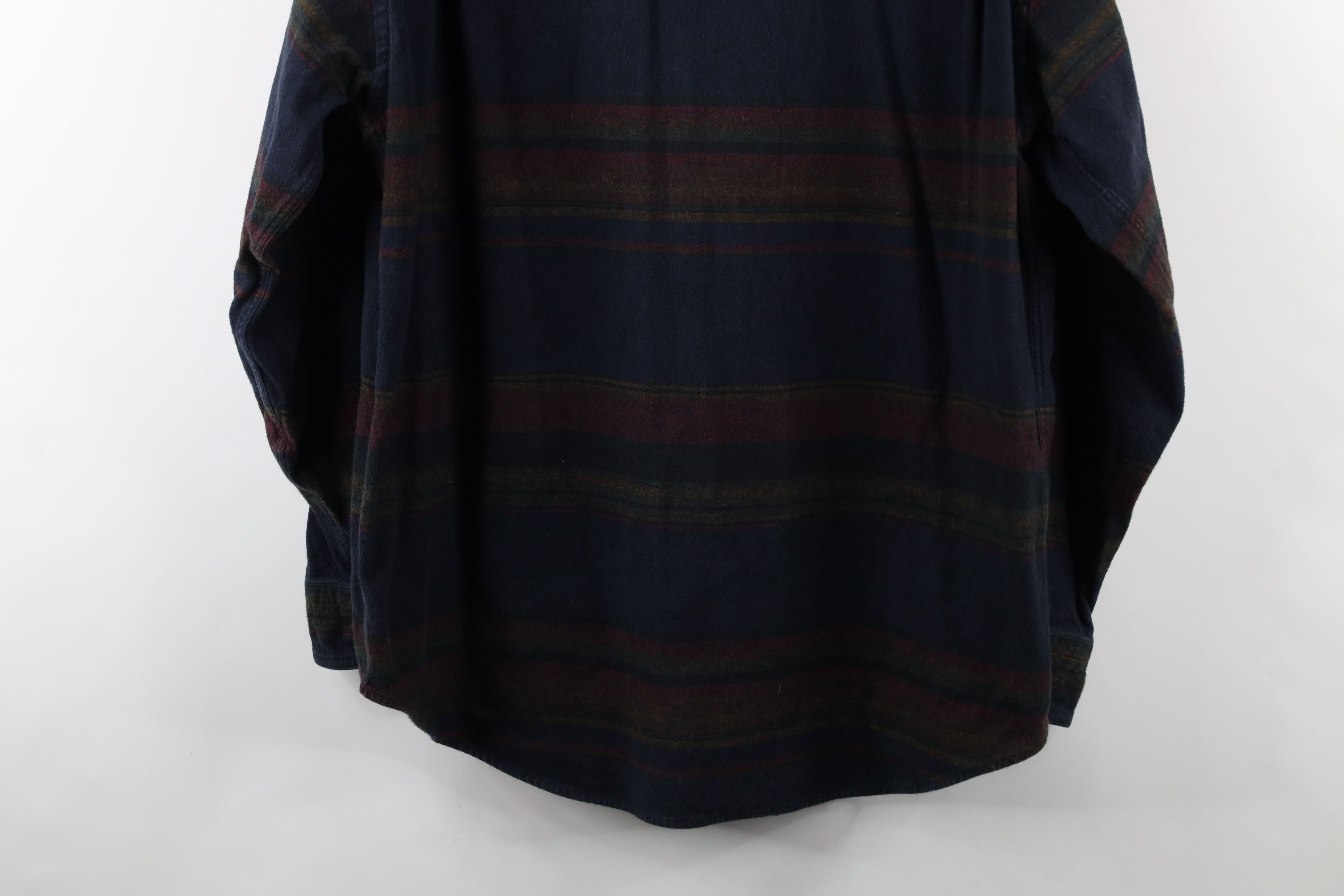 Lands' End × Vintage Vintage 90s Lands End Rainbow Chamois Cloth Button Shirt Size US L / EU 52-54 / 3 - 11 Thumbnail