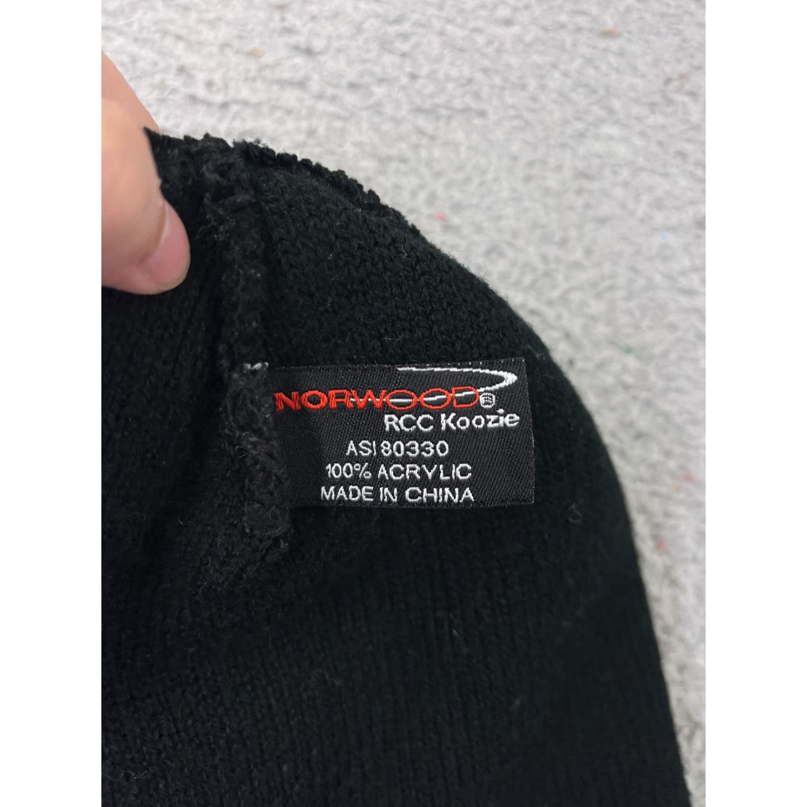 Vintage Norwood Rcc Koozie Beanie Toque Adult One Size Black Knit 100% Acrylic Skater Hat Beanie Adult One Size Black Knit 100% Acrylic Skater Size ONE SIZE - 6 Thumbnail