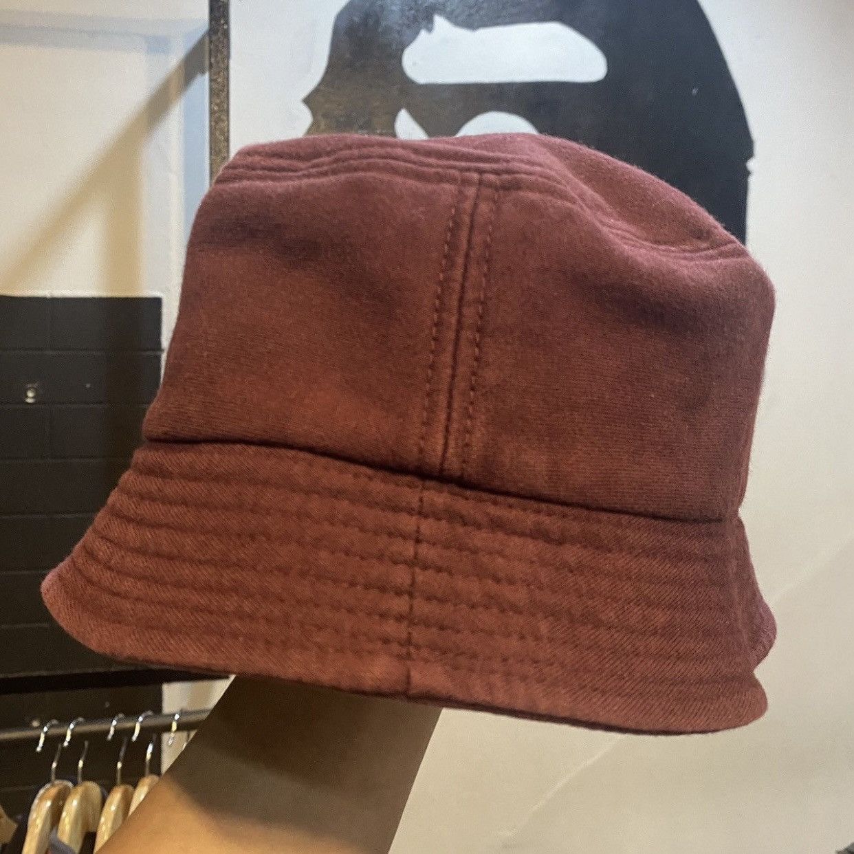 Yohji Yamamoto Vintage Yohji Yamamoto Y'saccs Bucket Hat - Maroon/Burgundy Size ONE SIZE - 3 Thumbnail