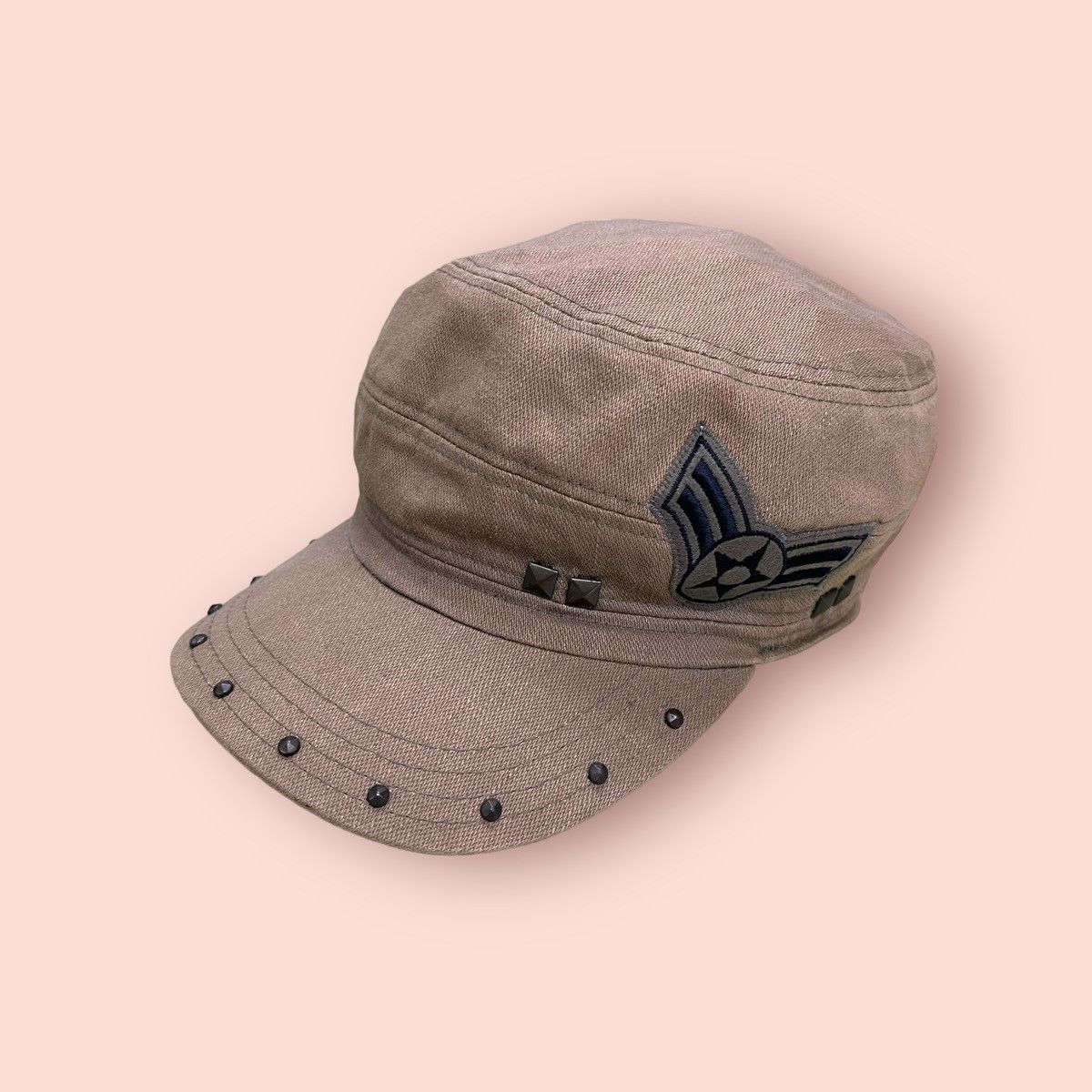 image of US Air Force Vintage Japan Military Air Force Fitted Hat in Brown, Men's