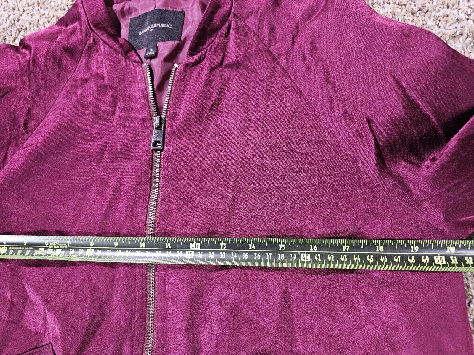 Banana Republic Banana Republic beet root fall 2018 Bomber jacket Full Zip S Size S / US 4 / IT 40 - 6 Thumbnail